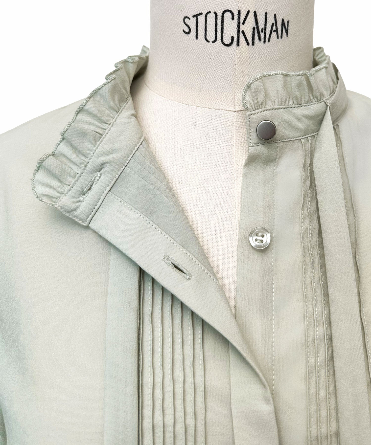 ルイルエブティック RUIRUE BOUTIQUE 洗える ストレッチ ｜ マイルド シアー ピンタック ブラウス ｜ レディース トップス 体型カバー 長袖 透け感 オフィスカジュアル きれいめ 大人かわいい シャツ （ホワイト） ホワイト