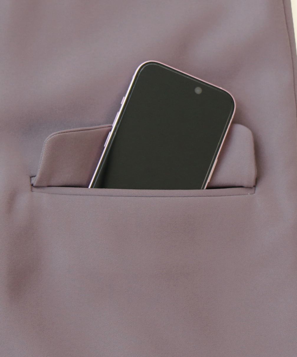 ルイルエブティック RUIRUE BOUTIQUE オケージョンドレス 結婚式 ｜ ベスト ＆ ビスチェ ＆ スリットパンツ 3ピース セット ｜ パンツドレス パンツスーツ 美脚効果 二次会 披露宴 お呼ばれ パーティードレス （モカ） モカ