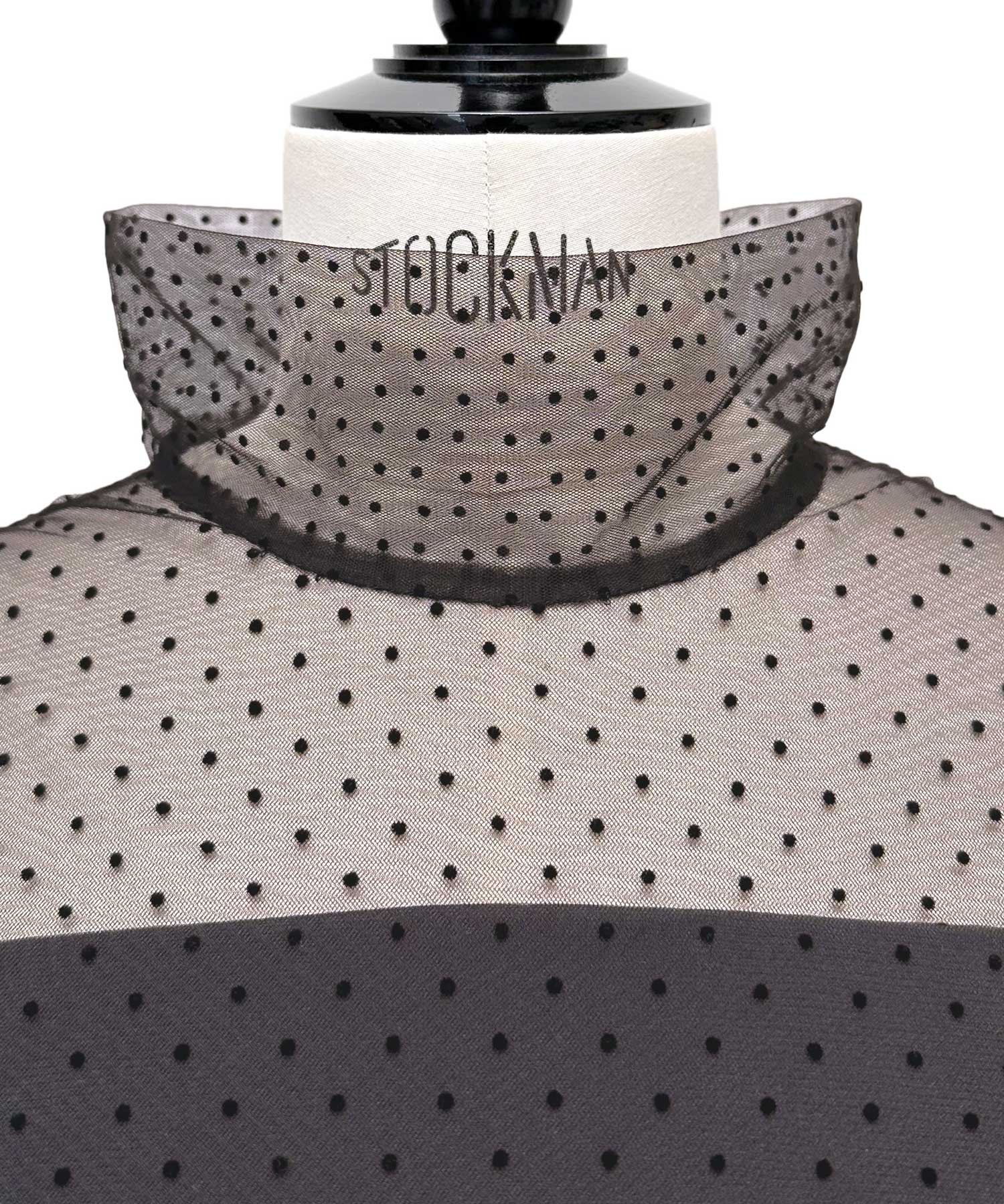 ルイルエブティック RUIRUE BOUTIQUE オケージョンドレス 結婚式 ストレッチ ｜ シアー ドット Iライン ワンピース ドレス ｜ 二次会 披露宴 美脚 オケージョンワンピース お呼ばれ パーティードレス （ブラック×ブラウン） ブラック×ブラウン