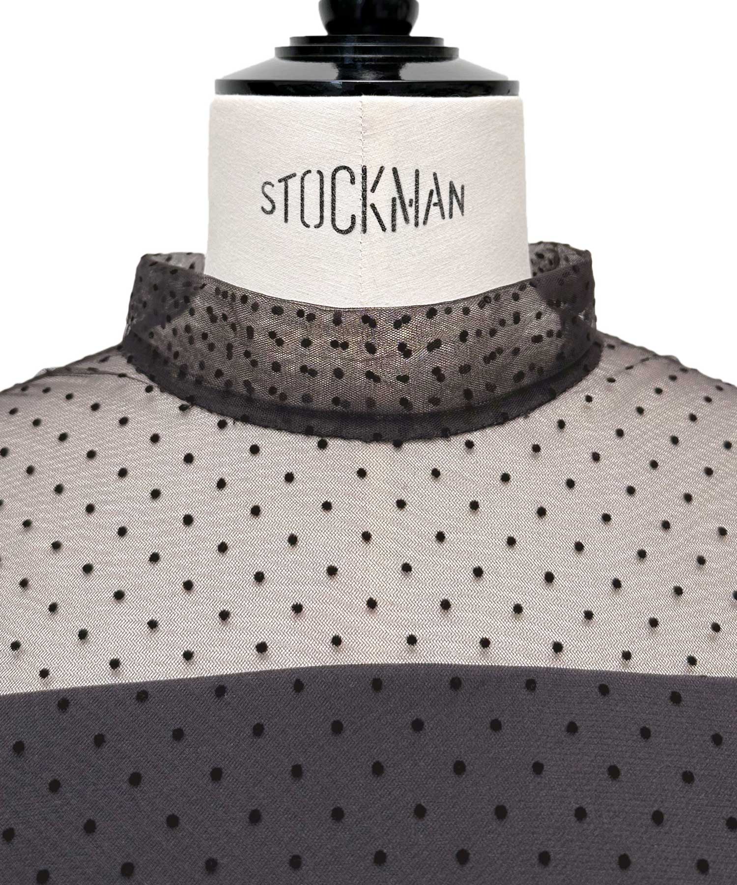 ルイルエブティック RUIRUE BOUTIQUE オケージョンドレス 結婚式 ストレッチ ｜ シアー ドット Iライン ワンピース ドレス ｜ 二次会 披露宴 美脚 オケージョンワンピース お呼ばれ パーティードレス （ブラック×ブラウン） ブラック×ブラウン