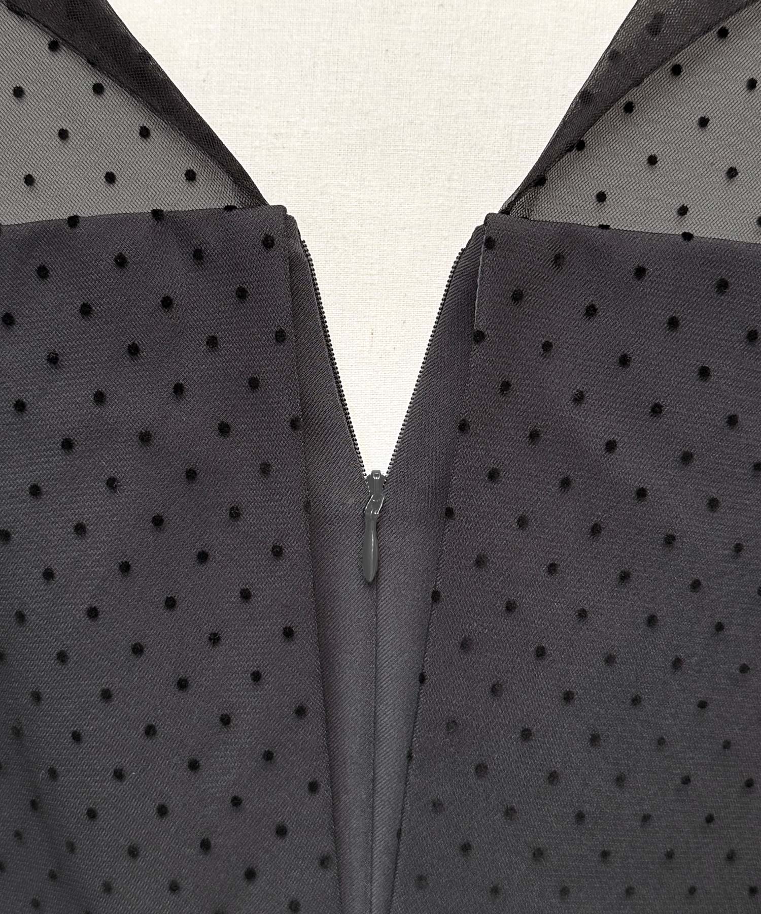 ルイルエブティック RUIRUE BOUTIQUE オケージョンドレス 結婚式 ストレッチ ｜ シアー ドット Iライン ワンピース ドレス ｜ 二次会 披露宴 美脚 オケージョンワンピース お呼ばれ パーティードレス （ブラック×ブラウン） ブラック×ブラウン