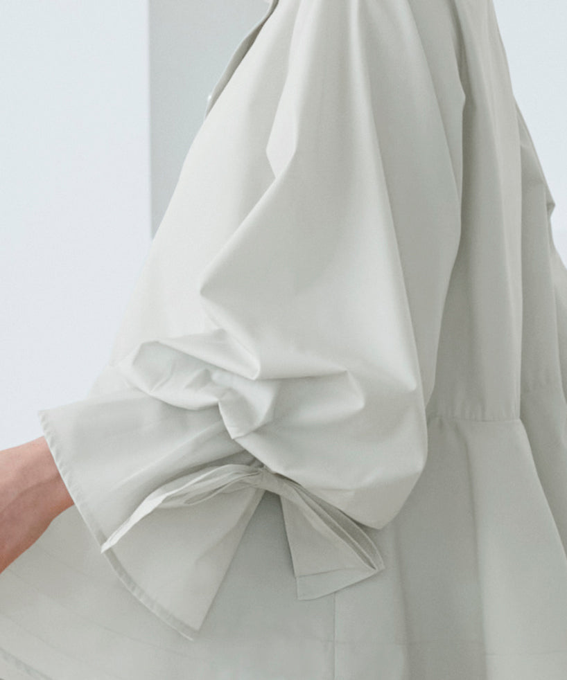 ルイルエブティック RUIRUE BOUTIQUE 2WAY 洗える ｜ リボン アクセント ペプラム シャツ ブラウス ｜ レディース トップス 体型カバー 長袖 きれいめ 大人かわいい オフィスカジュアル （ブラック） ブラック