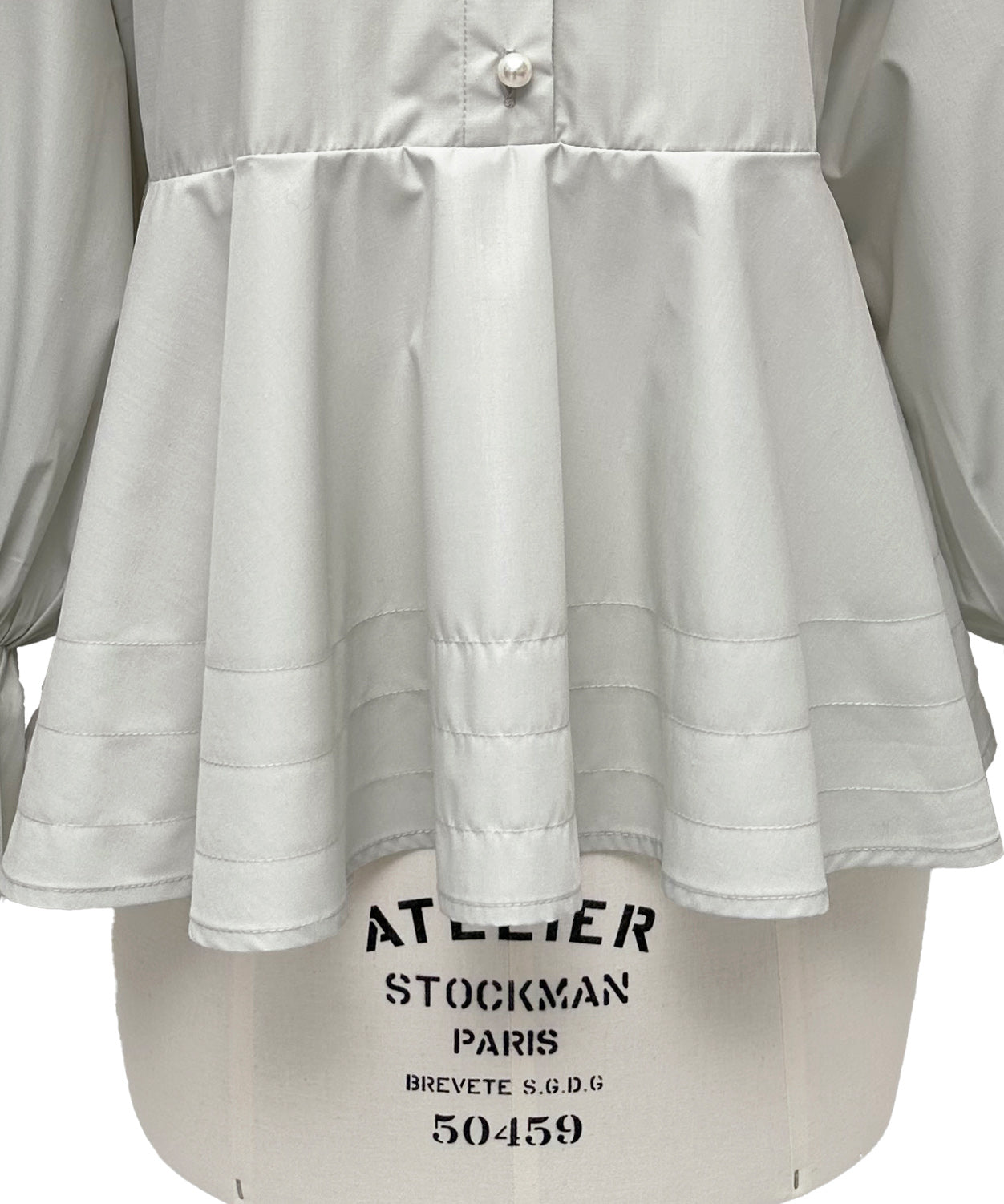 ルイルエブティック RUIRUE BOUTIQUE 2WAY 洗える ｜ リボン アクセント ペプラム シャツ ブラウス ｜ レディース トップス 体型カバー 長袖 きれいめ 大人かわいい オフィスカジュアル （ブラック） ブラック