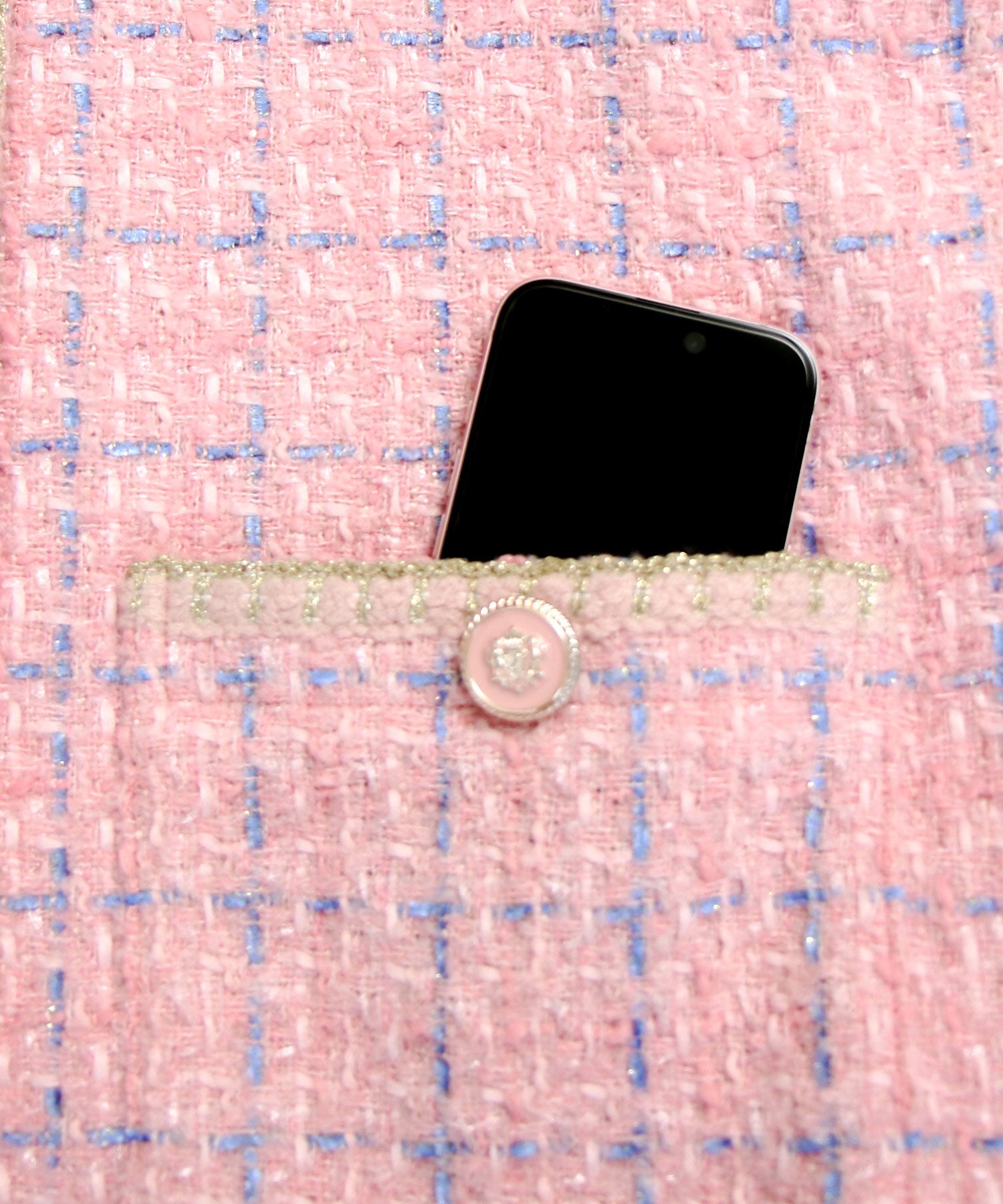 ルイルエブティック RUIRUE BOUTIQUE ファンシー ウール ツイード ノーカラー ジャケット ｜ アウター / ウールコート / コート / ツイードジャケット / ノーカラーコート （ブラック） ブラック