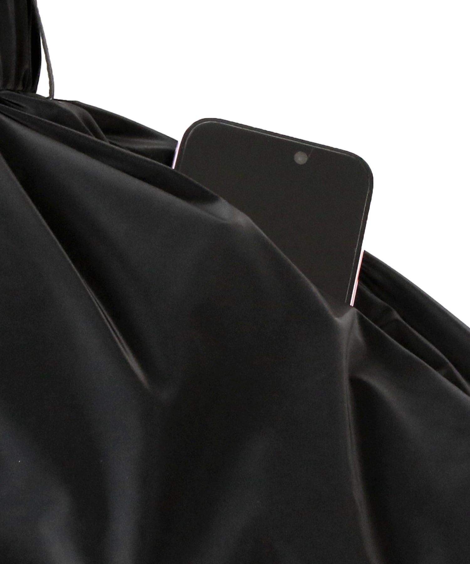 ルイルエブティック RUIRUE BOUTIQUE グロスタフタ×ダウン ｜ 洗える ｜ フーディー ダウンコート ( 共生地 ゴムベルト 付き ) ｜ アウター / コート / ショートダウン （ブラック） ブラック