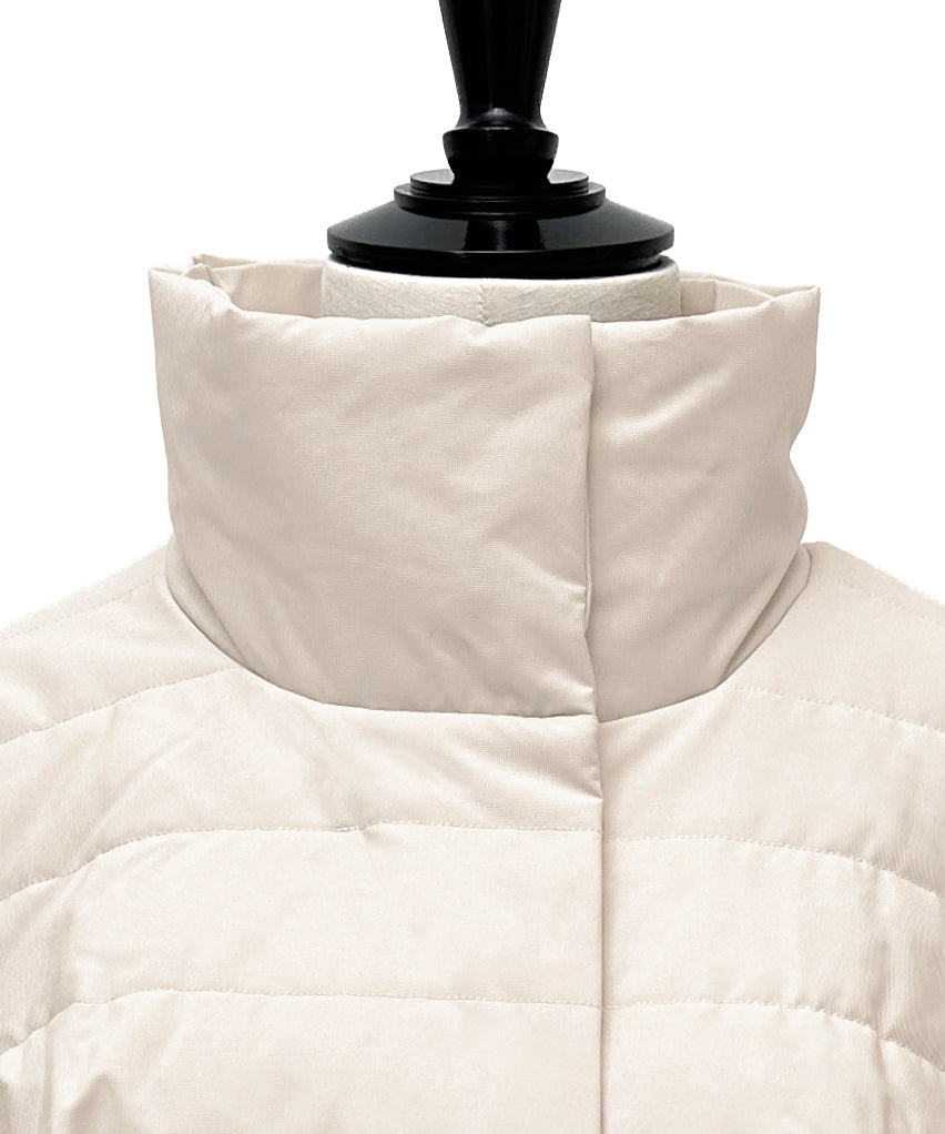 ルイルエブティック RUIRUE BOUTIQUE 洗える ｜ グログラン エレガンス キルトコート ｜ アウター / キルティングコート / ロングコート / エコダウン（エクリュ） エクリュ