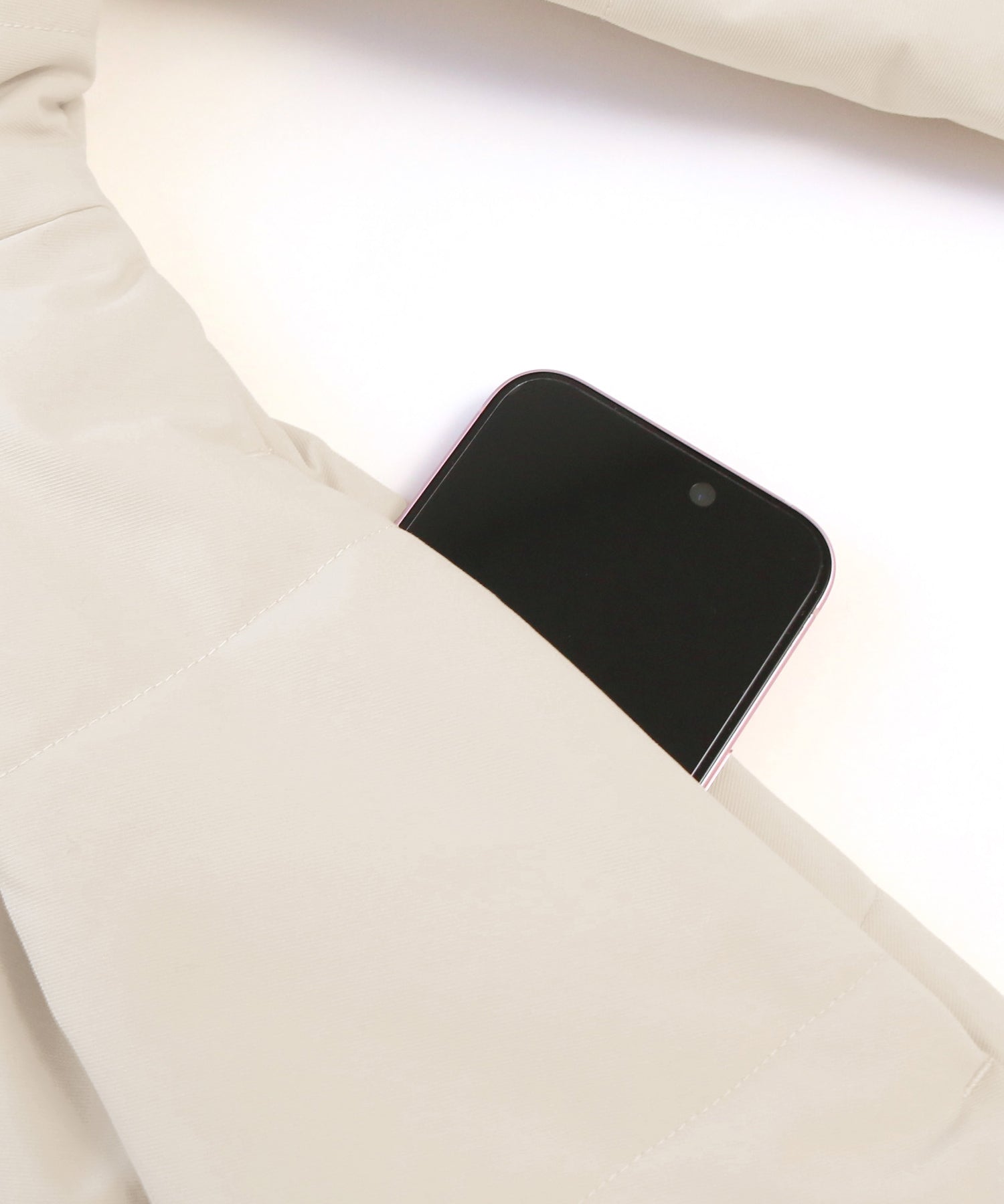 ルイルエブティック RUIRUE BOUTIQUE 洗える ｜ グログラン エレガンス キルトコート ｜ アウター / キルティングコート / ロングコート / エコダウン（エクリュ） エクリュ