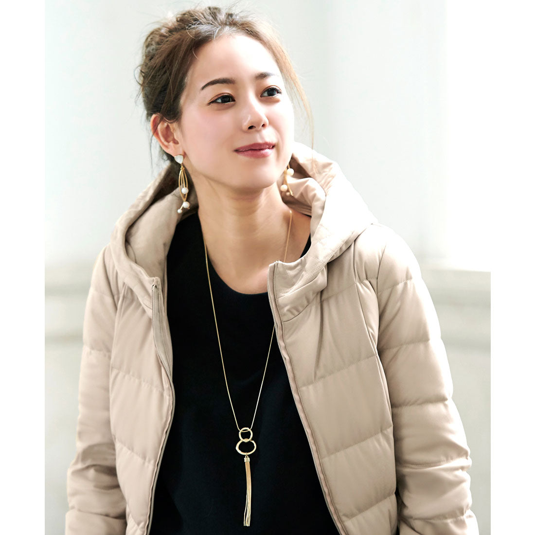ルイルエブティック RUIRUE BOUTIQUE プレミアムストレッチライトダウンミドルフードタイプ