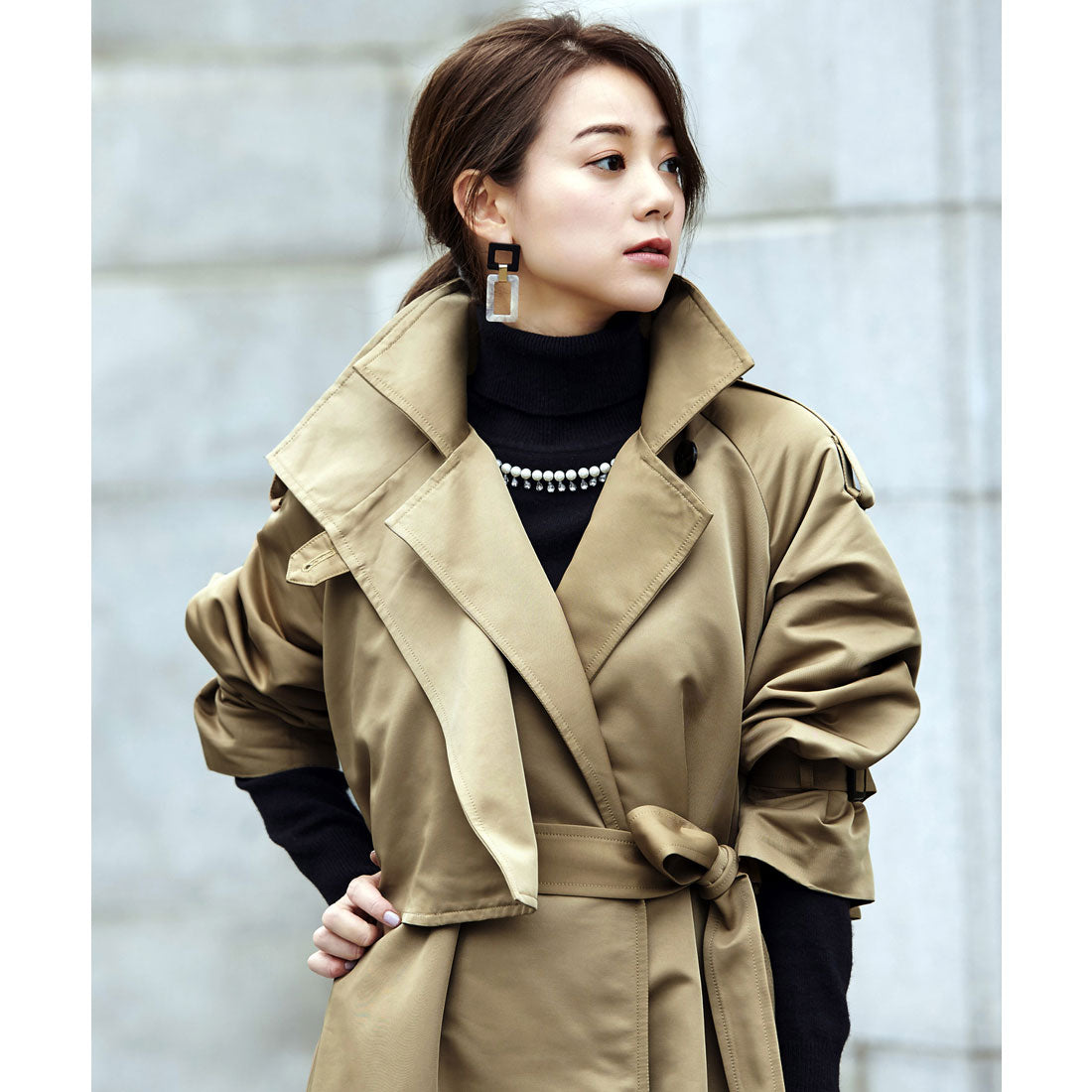 ルイルエブティック RUIRUE BOUTIQUE クールスタイル2wayトレンチコート （ベージュ/BE） ベージュ