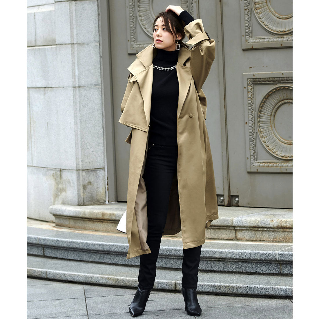 ルイルエブティック RUIRUE BOUTIQUE クールスタイル2wayトレンチコート （ベージュ/BE） ベージュ