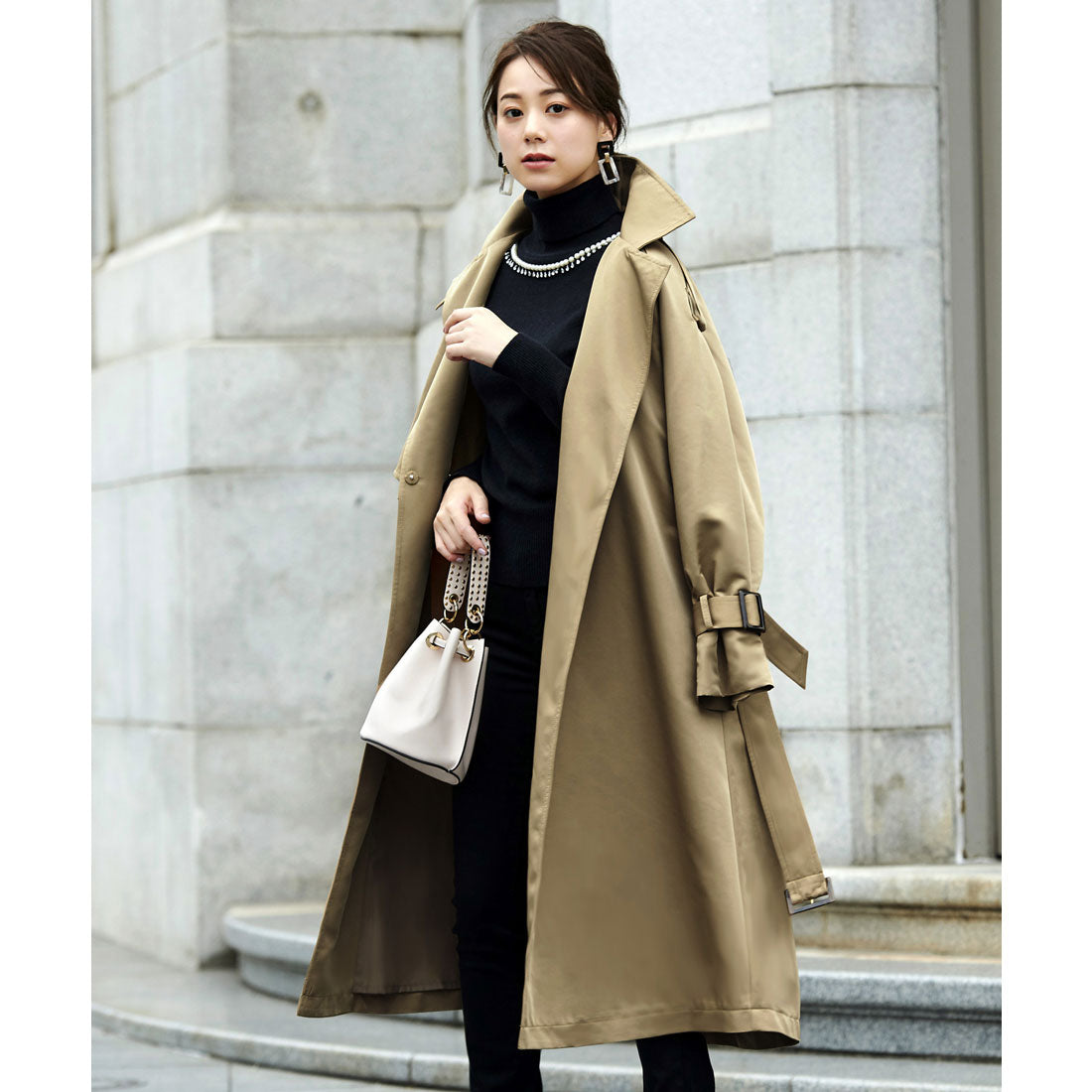 ルイルエブティック RUIRUE BOUTIQUE クールスタイル2wayトレンチコート （ベージュ/BE） ベージュ