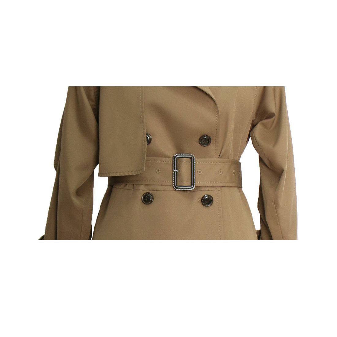 ルイルエブティック RUIRUE BOUTIQUE サイドラインロングトレンチコート ｜ レディース アウター ボリュームスリーブ 羽織 フード 体型カバー 保温 暖かい 軽量 ライトアウター （ベージュ） ベージュ