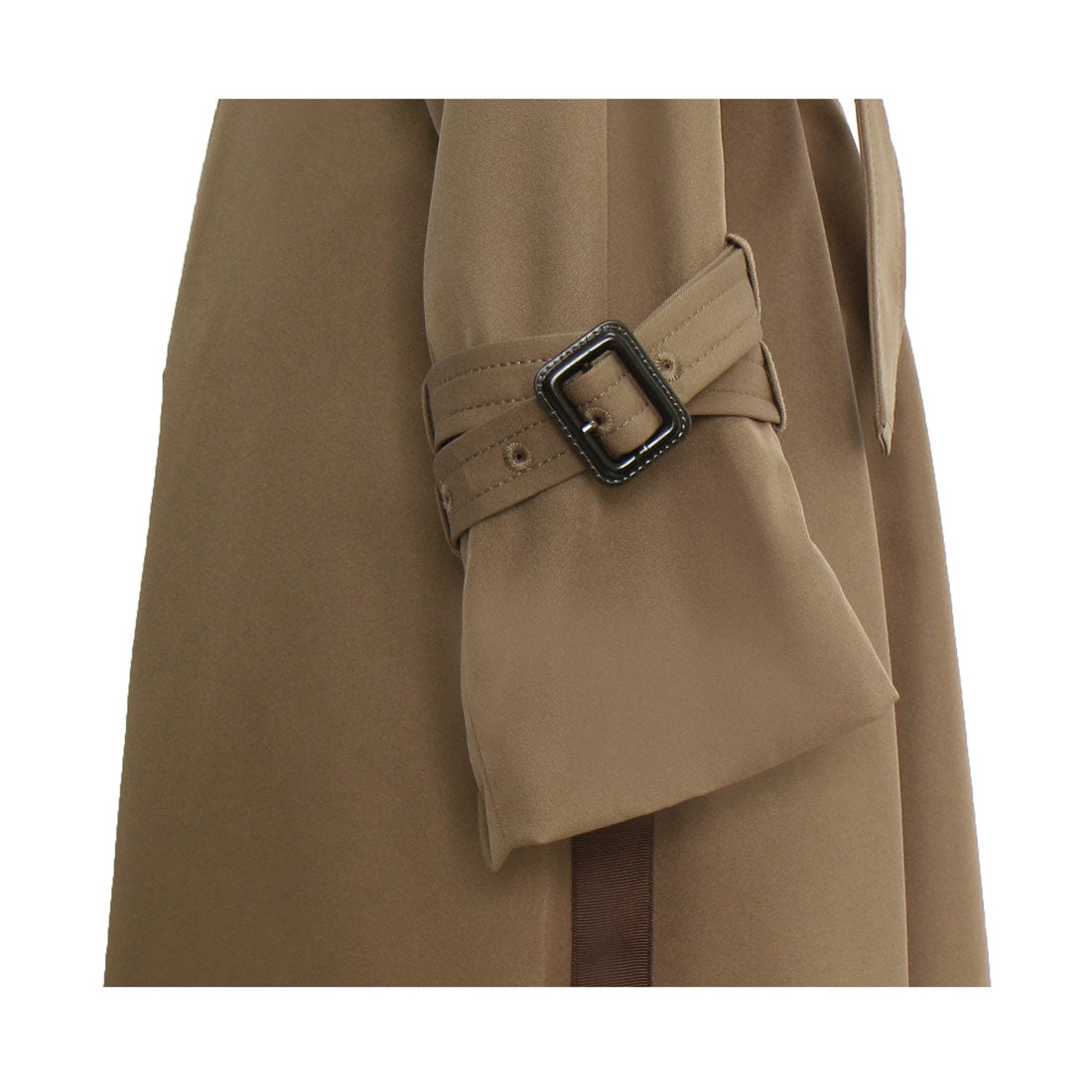 ルイルエブティック RUIRUE BOUTIQUE サイドラインロングトレンチコート ｜ レディース アウター ボリュームスリーブ 羽織 フード 体型カバー 保温 暖かい 軽量 ライトアウター （ベージュ） ベージュ