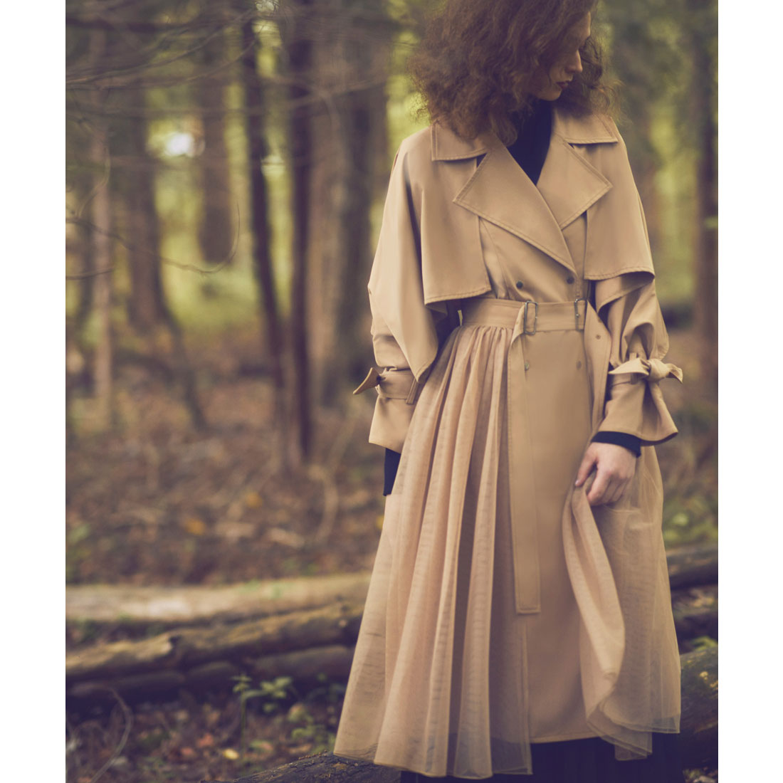 RUIRUE BOUTIQUE Fairy Core Long Trench Coat