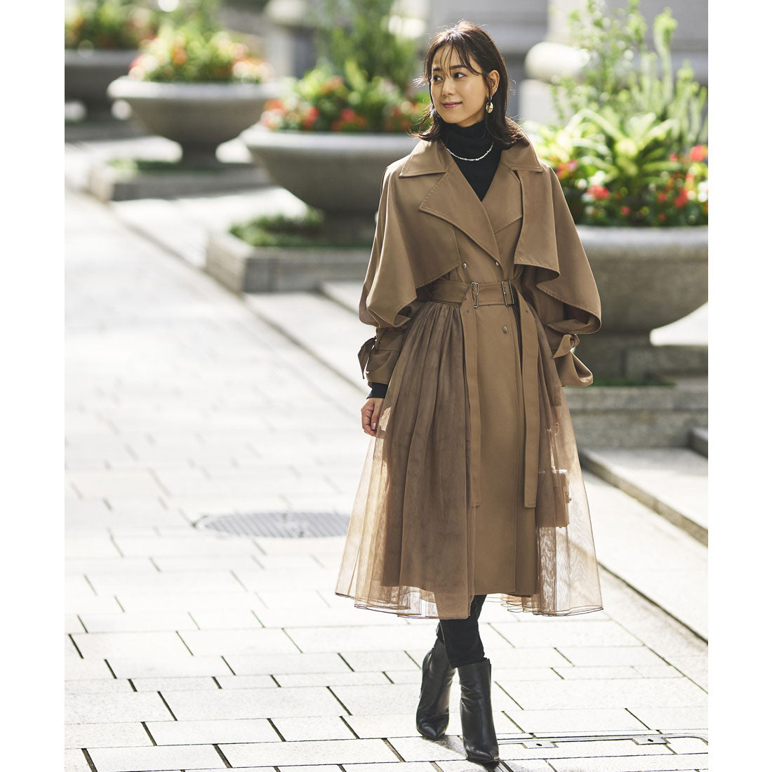 RUIRUE BOUTIQUE Fairy Core Long Trench Coat