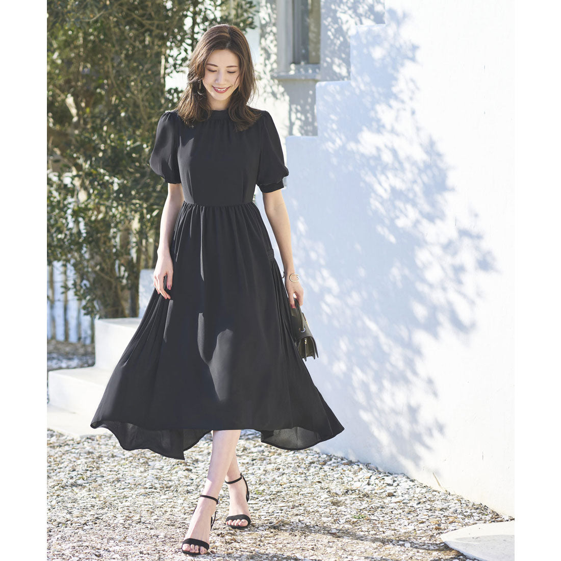 ルイルエブティック RUIRUE BOUTIQUE ジレ付きサイドプリーツワンピース