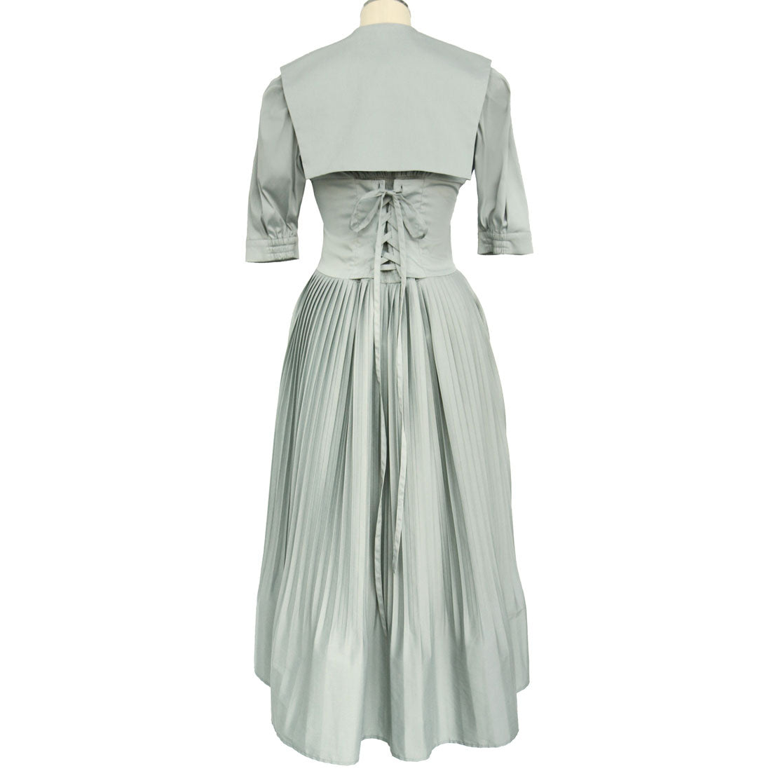 ルイルエブティック RUIRUE BOUTIQUE ビッグカラーティアードプリーツワンピース