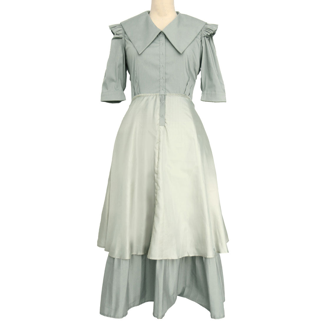 ルイルエブティック RUIRUE BOUTIQUE ビッグカラーティアードプリーツワンピース