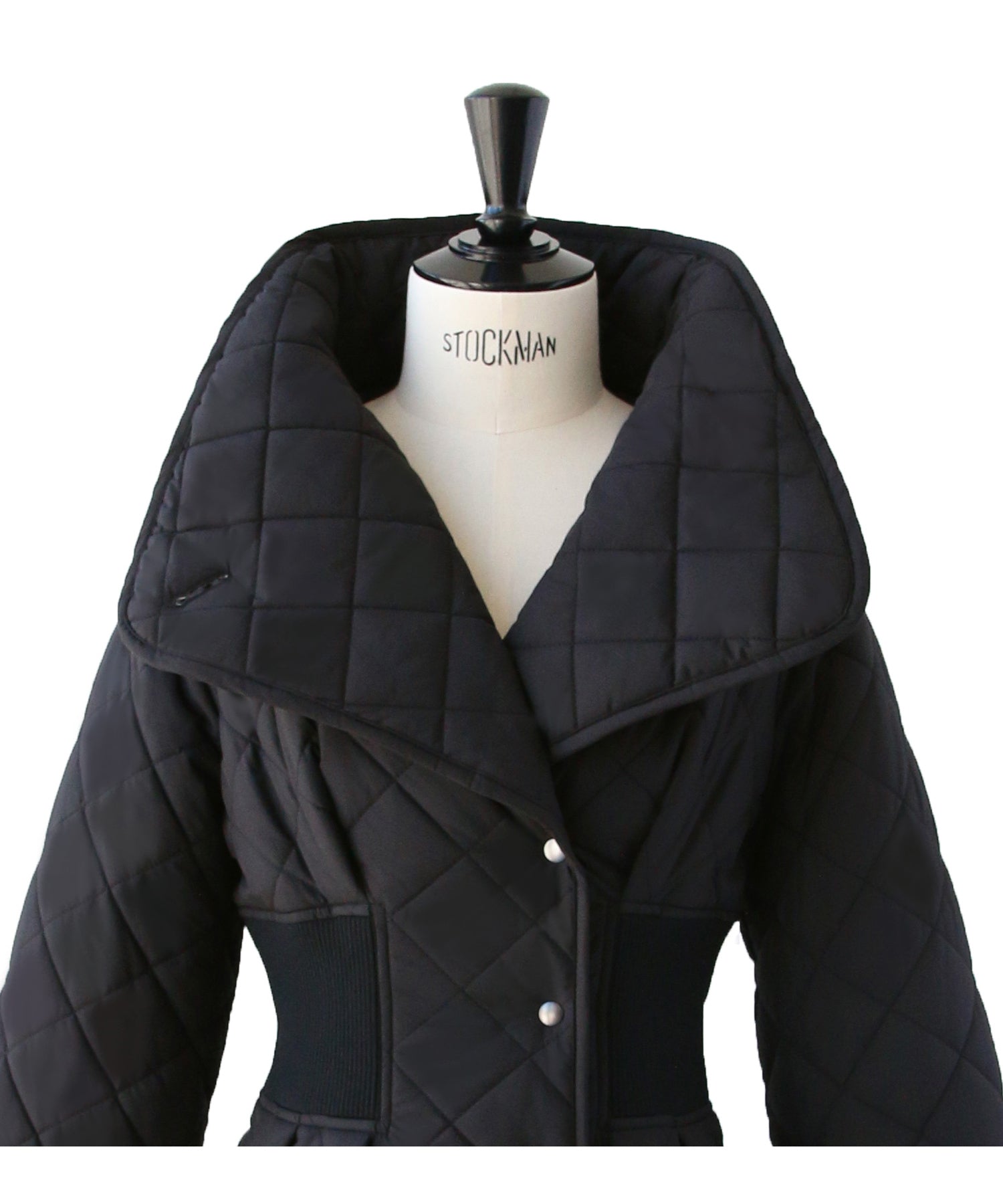 ルイルエブティック RUIRUE BOUTIQUE ライトサーモキルティングサイドリブコート ｜ レディース アウター 羽織 体型カバー 保温 暖かい 軽量 ロングコート ミドルコート フード ライトサーモ ダウン風コート 中綿 ダイヤキルト キルティング （ブラック） ブラック