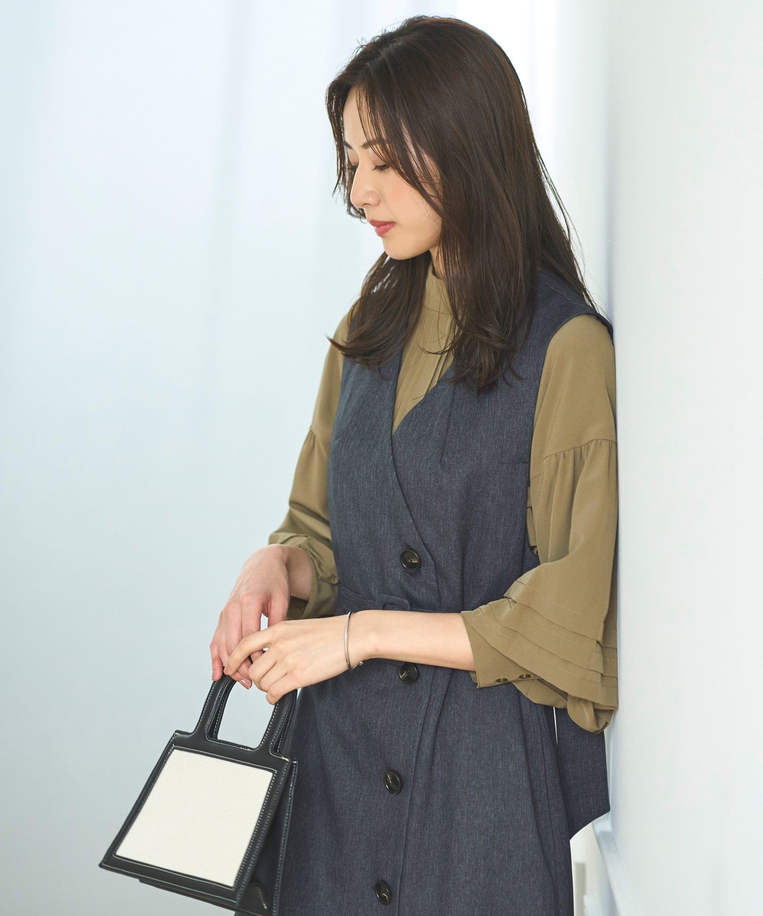 ルイルエブティック RUIRUE BOUTIQUE マルチwaySTYLE タックブラウス＆プリーツヘムワンピース