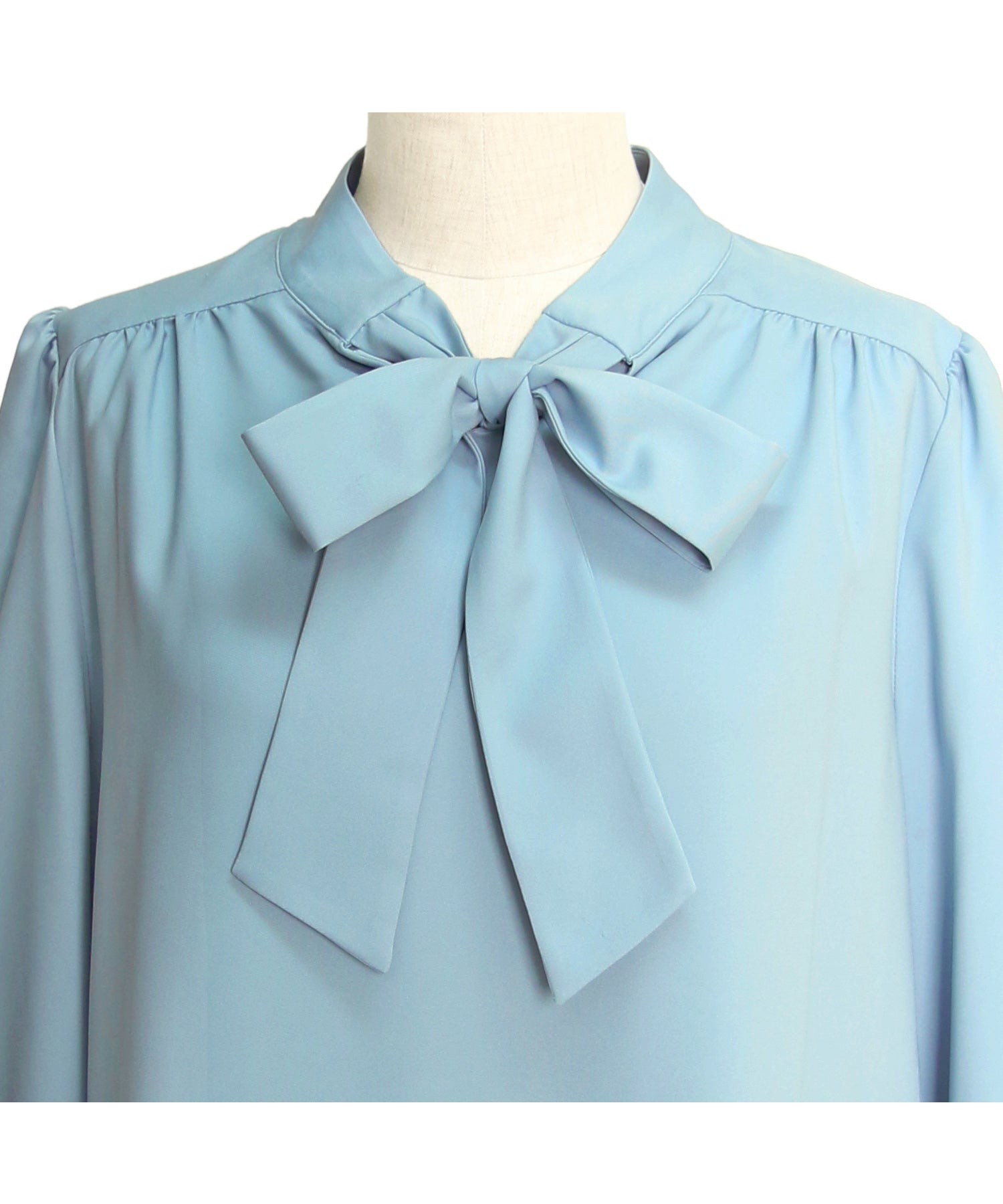 ルイルエブティック RUIRUE BOUTIQUE 洗える ｜ 長袖ボウタイリボンブラウス ｜ 長袖 トップス 体型カバー オフィスカジュアル 通勤服 華やか ボウタイ リボン ブラウス （ネイビー） ネイビー