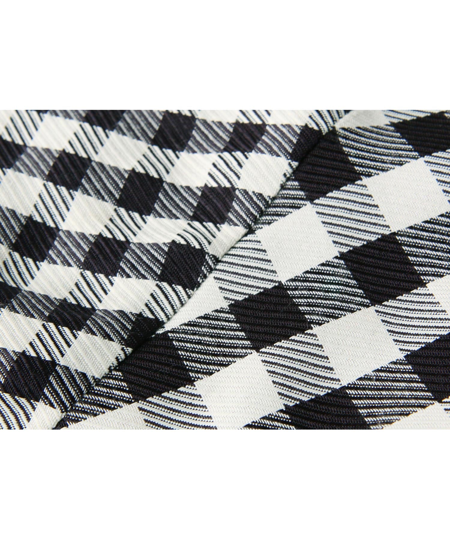 RUIRUE BOUTIQUE Mixed Gingham Check Flared Skirt