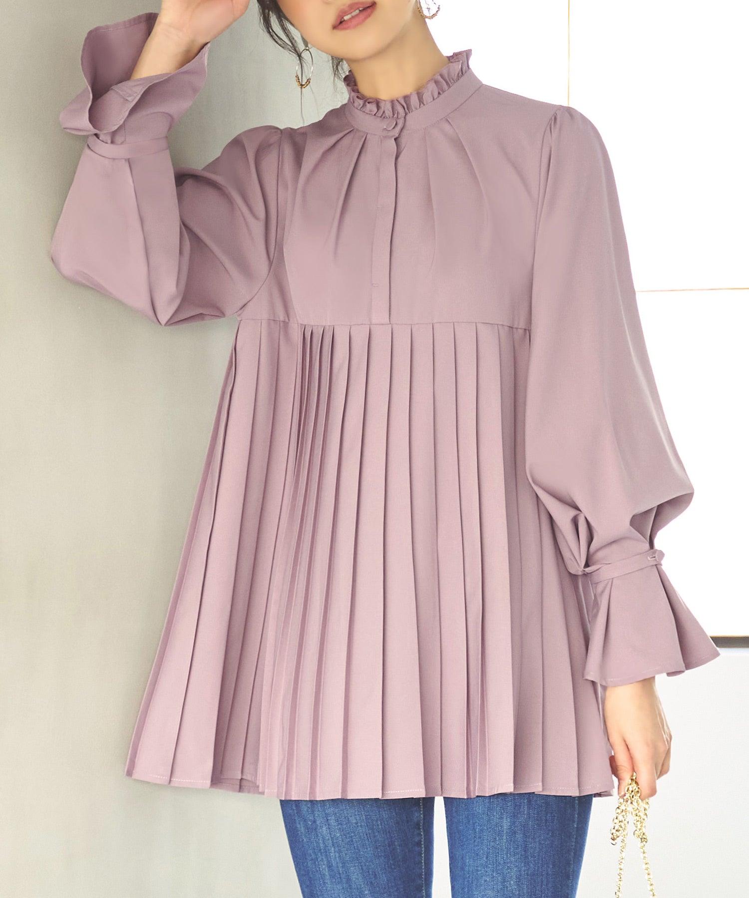 LOLL EVOTIC RUIRUE精品店百褶套衣襯衫