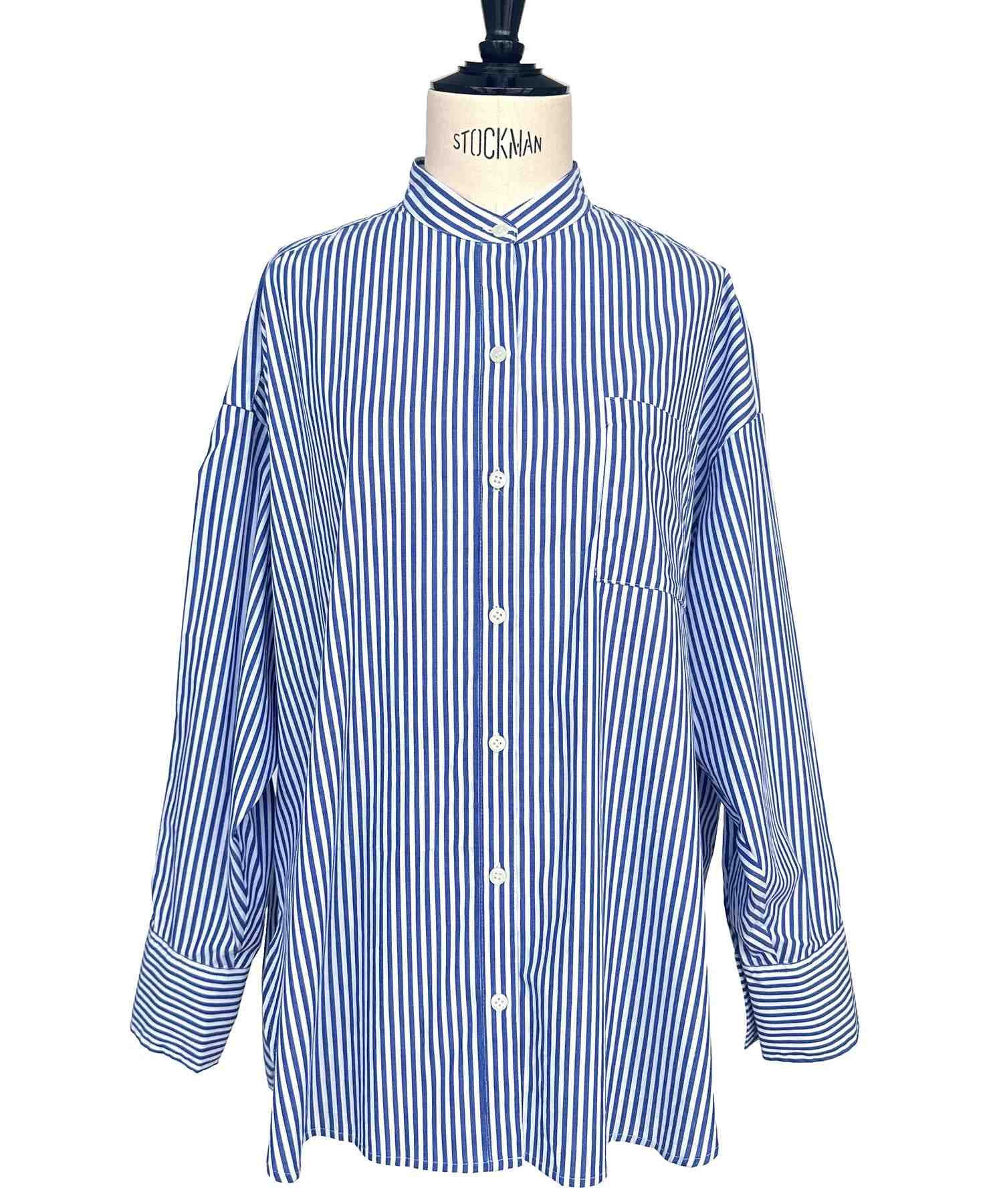 ルイルエブティック RUIRUE BOUTIQUE ストライプオーバーサイズ長袖シャツ （オフ×ブラック） オフ×ブラック