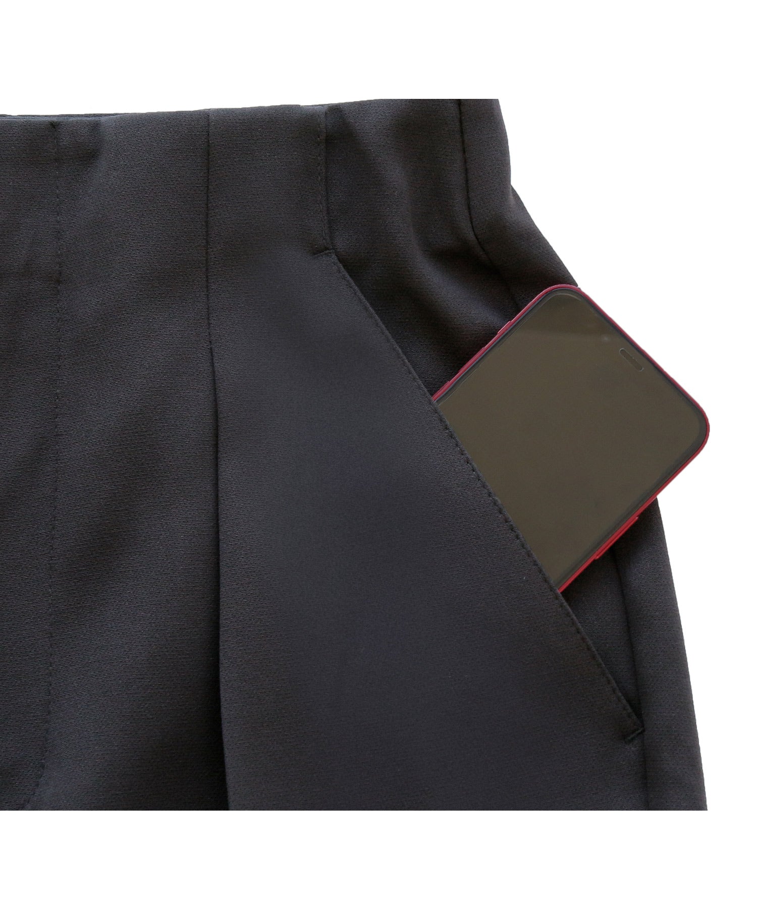 ルイルエブティック RUIRUE BOUTIQUE 【3点セット】バスケットツイードジレ＆タイパールチェーンボリューム袖ブラウス＆テーパードパンツ  3点 セットアップ  洗える（ネイビー） ネイビー