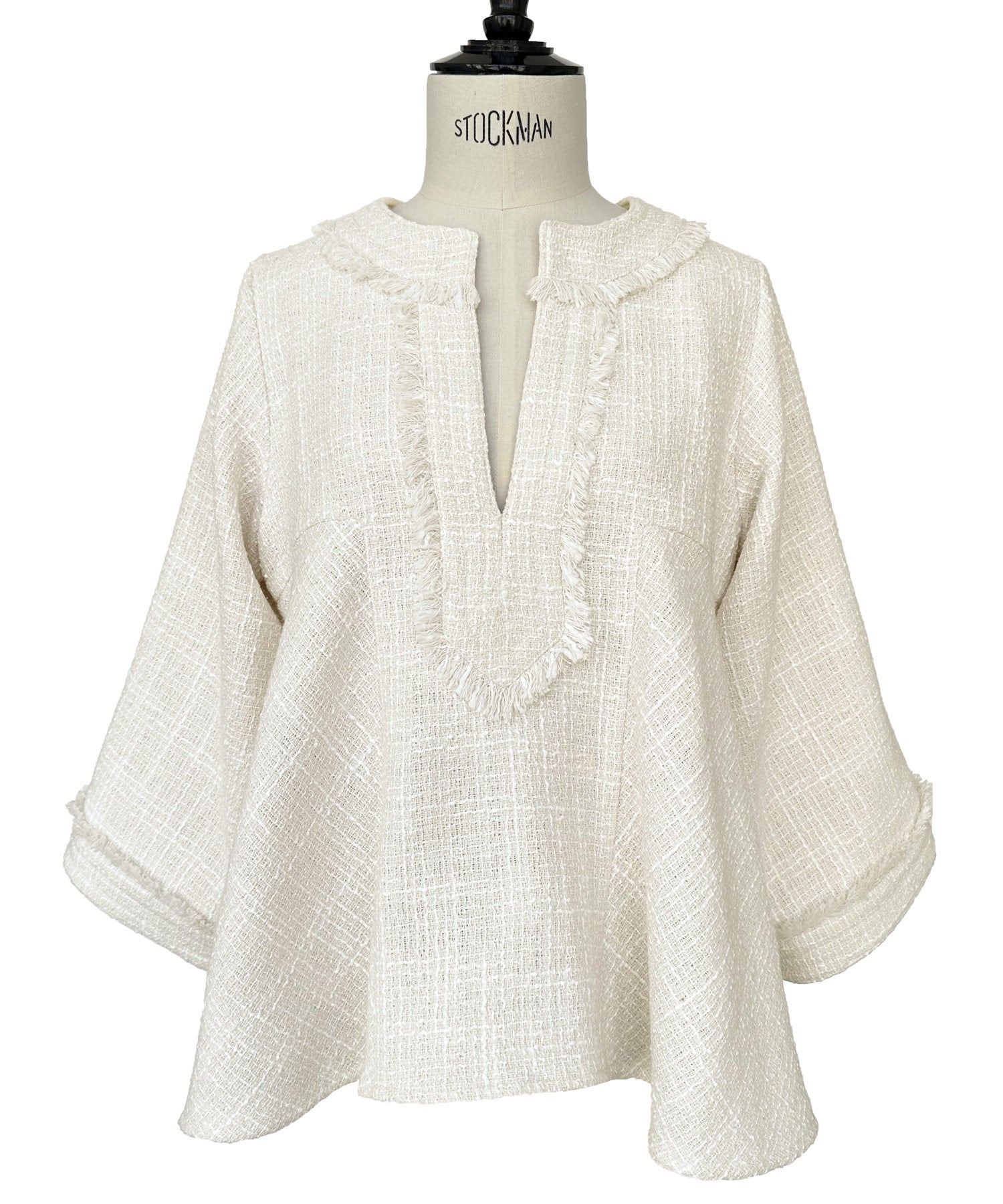 ルイルエブティック RUIRUE BOUTIQUE 【オケージョン対応】ツイードバックテールプルオーバー＆セミフレアパンツセットアップ セレモニー お呼ばれ （ブラック） ブラック