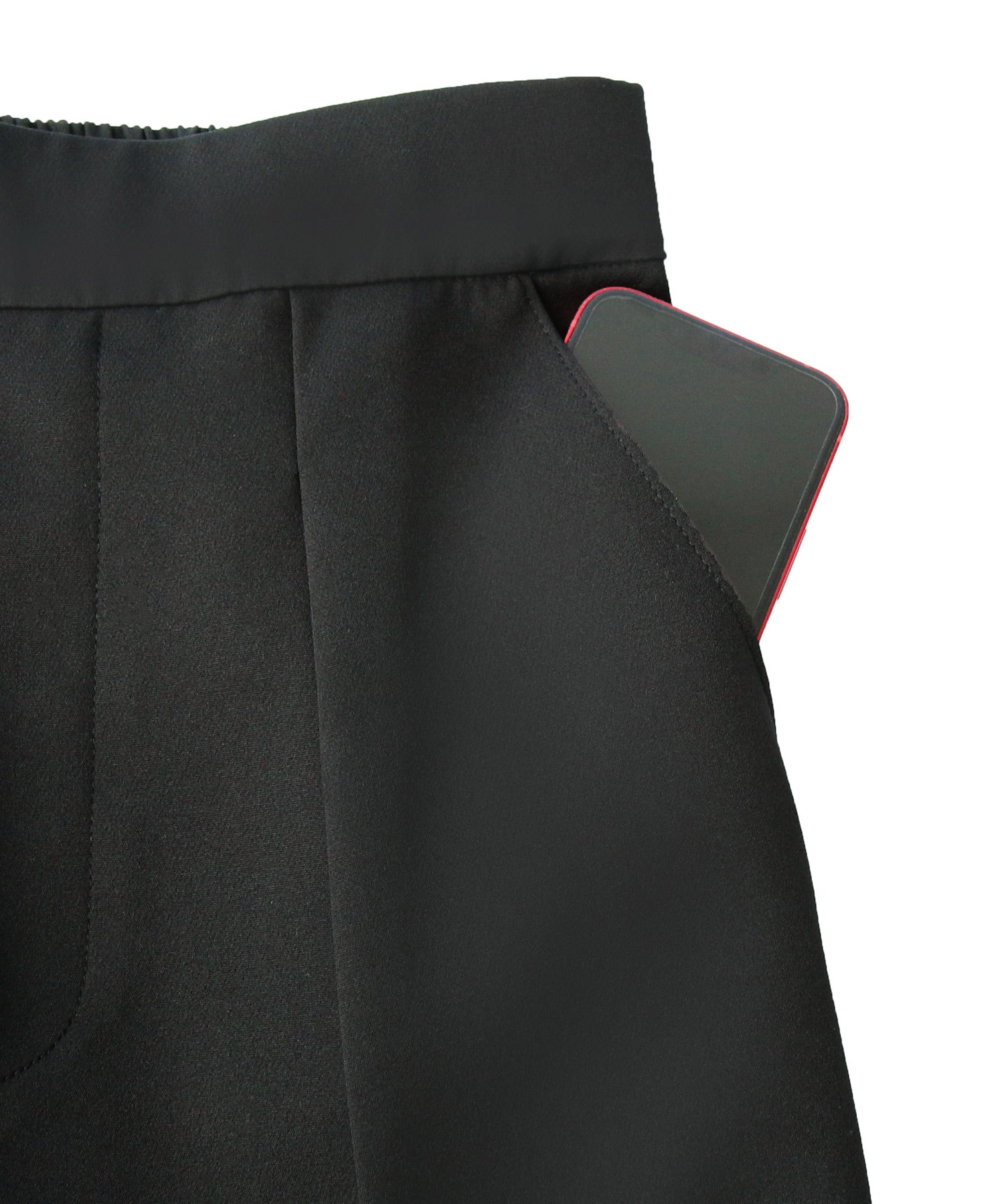 ルイルエブティック RUIRUE BOUTIQUE 【オケージョン対応】ツイードバックテールプルオーバー＆セミフレアパンツセットアップ セレモニー お呼ばれ （ブラック） ブラック