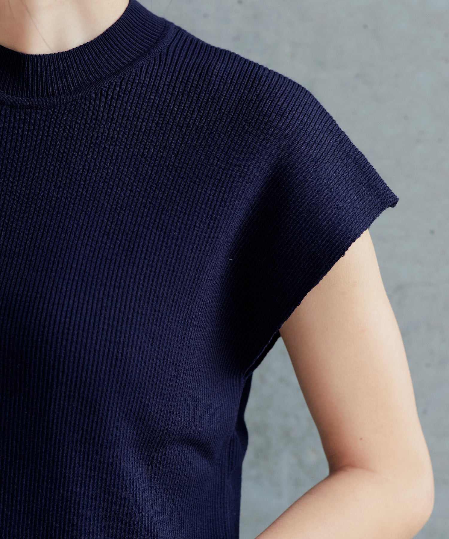 ルイルエブティック RUIRUE BOUTIQUE 選べるデザイン バック釦 フレンチリブニット（Aタイプ/メタル釦） （メタル釦/ブラウン） メタル釦/ブラウン