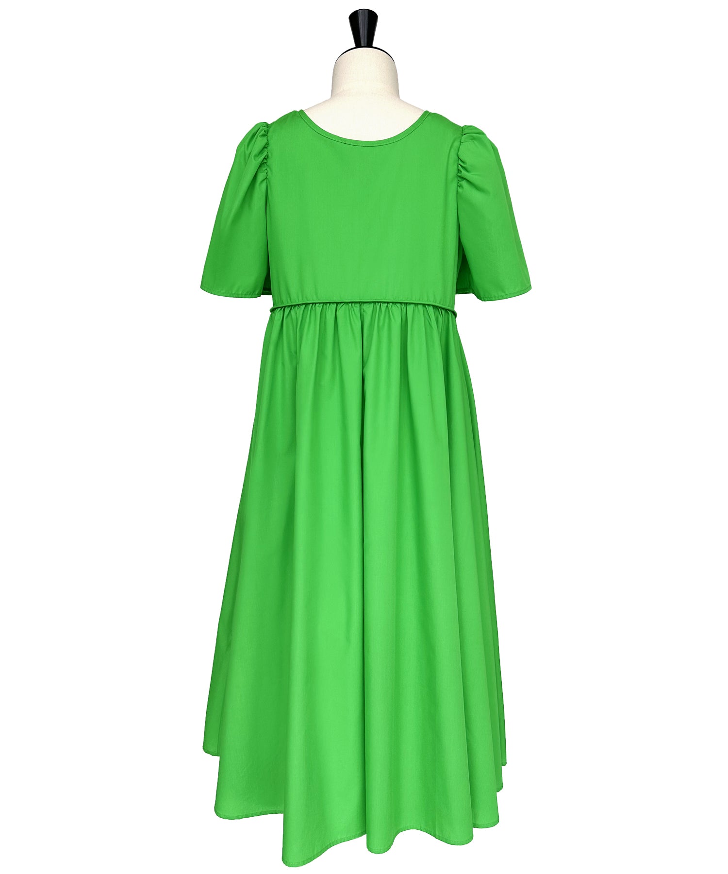 ルイルエブティック RUIRUE BOUTIQUE 洗える ボリュームスリーブ・ギャザー ロング丈 ワンピース （ビビッドグリーン） ビビッドグリーン