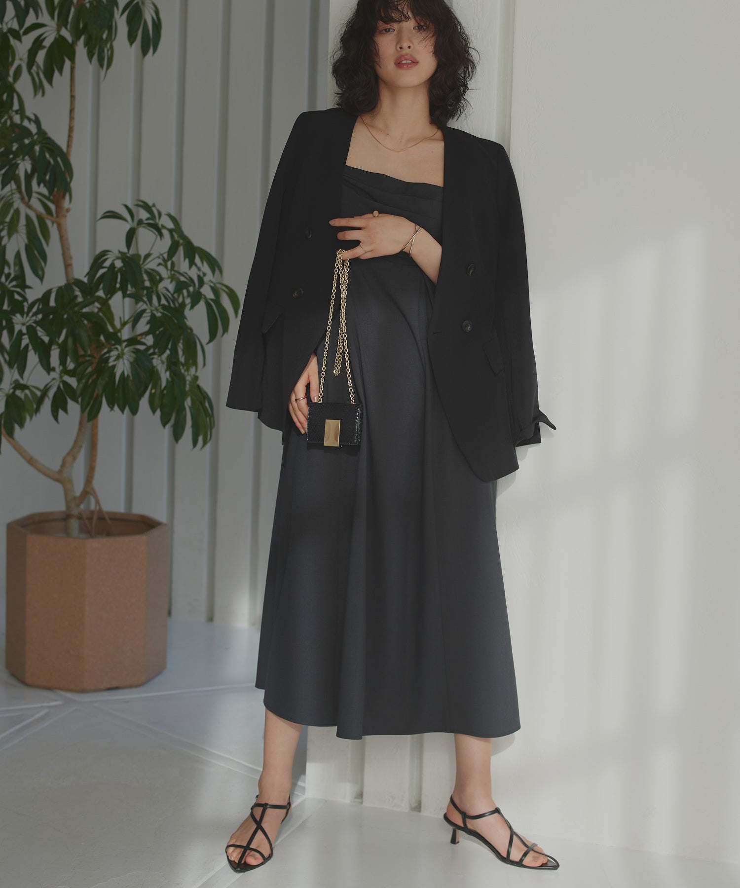 ルイルエブティック RUIRUE BOUTIQUE 3WAYスリーブ＆フレアワンピースセット