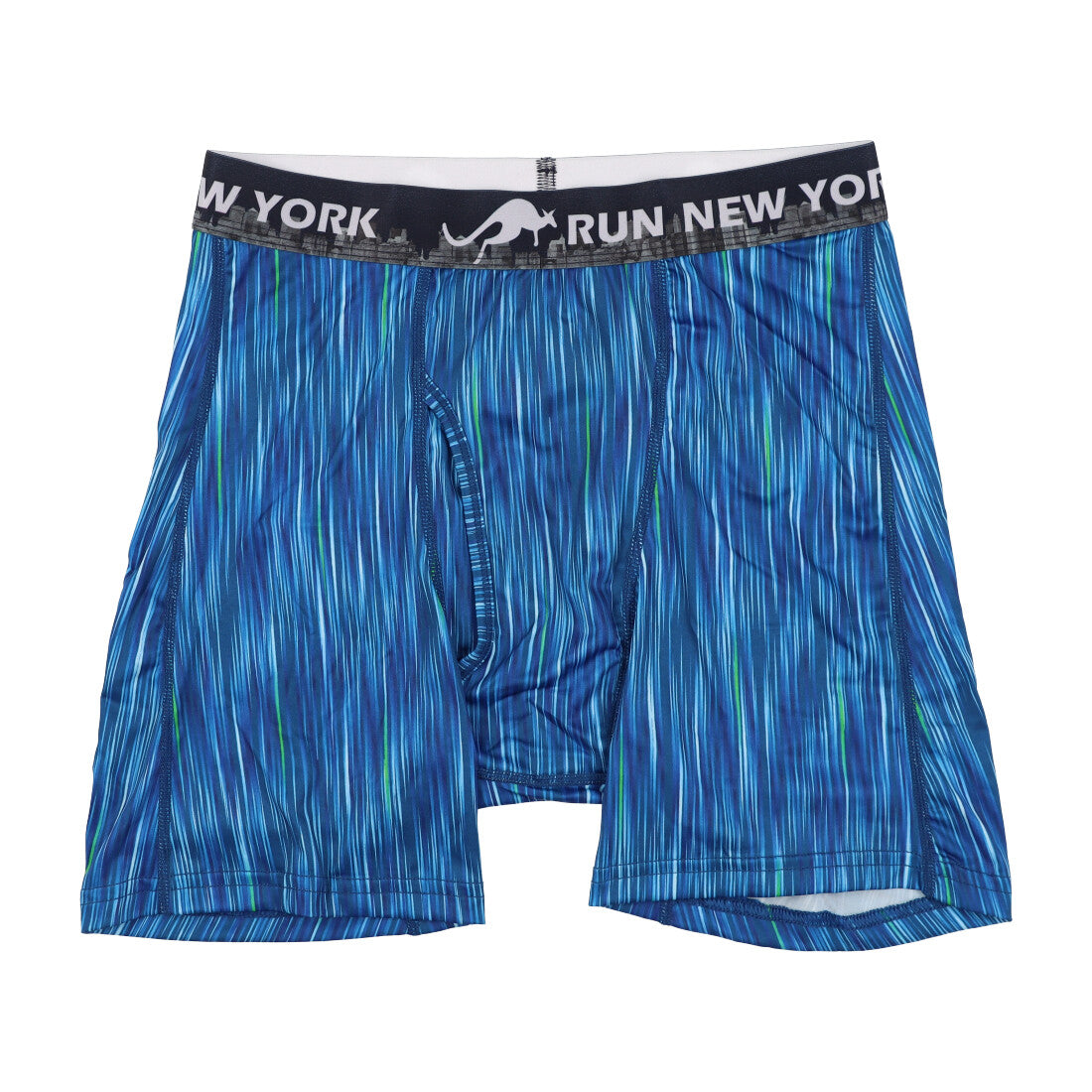 ランニューヨーク RUN NEW YORK 前開きセミロングボクサーブリーフ 【返品不可商品】 （ブルー） ブルー