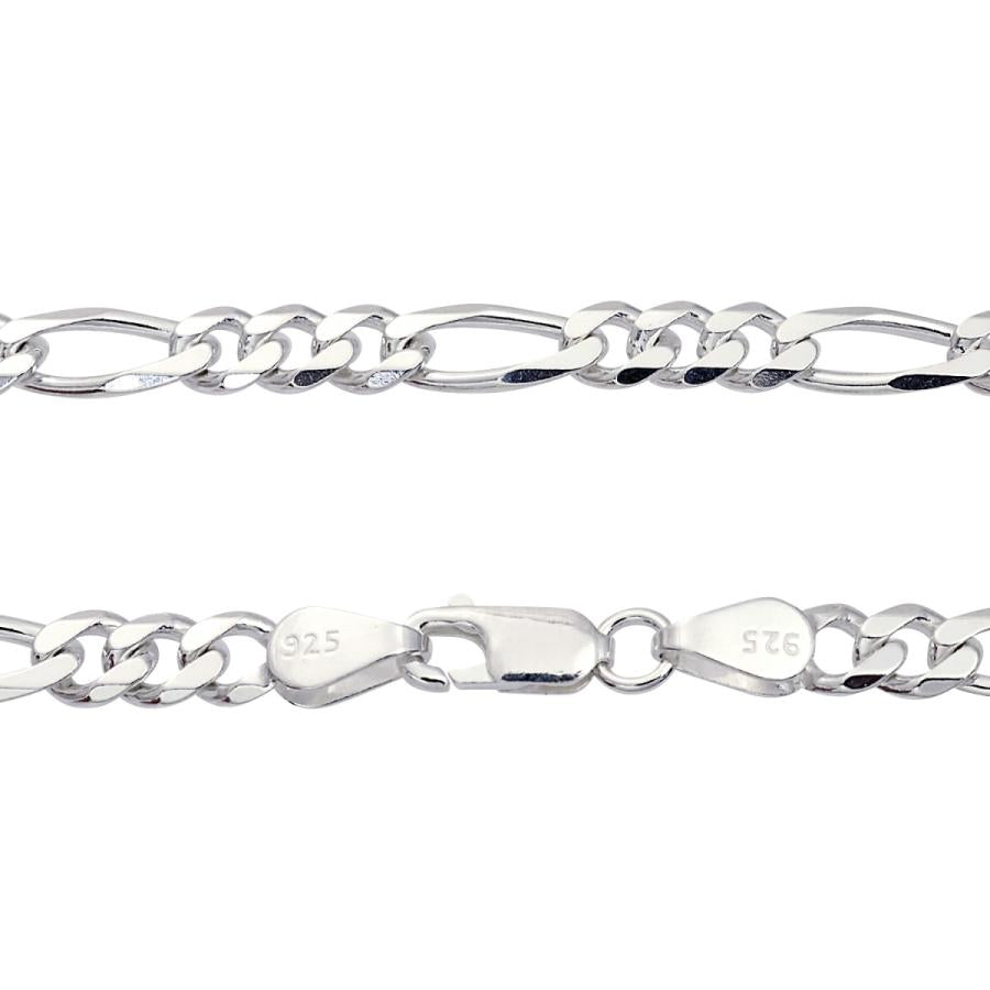 シアーズ Sears フィガロ 6面カット チェーン ネックレス シルバー sv 925 幅 5.5mm 長さ 50cm （シルバー） シルバー