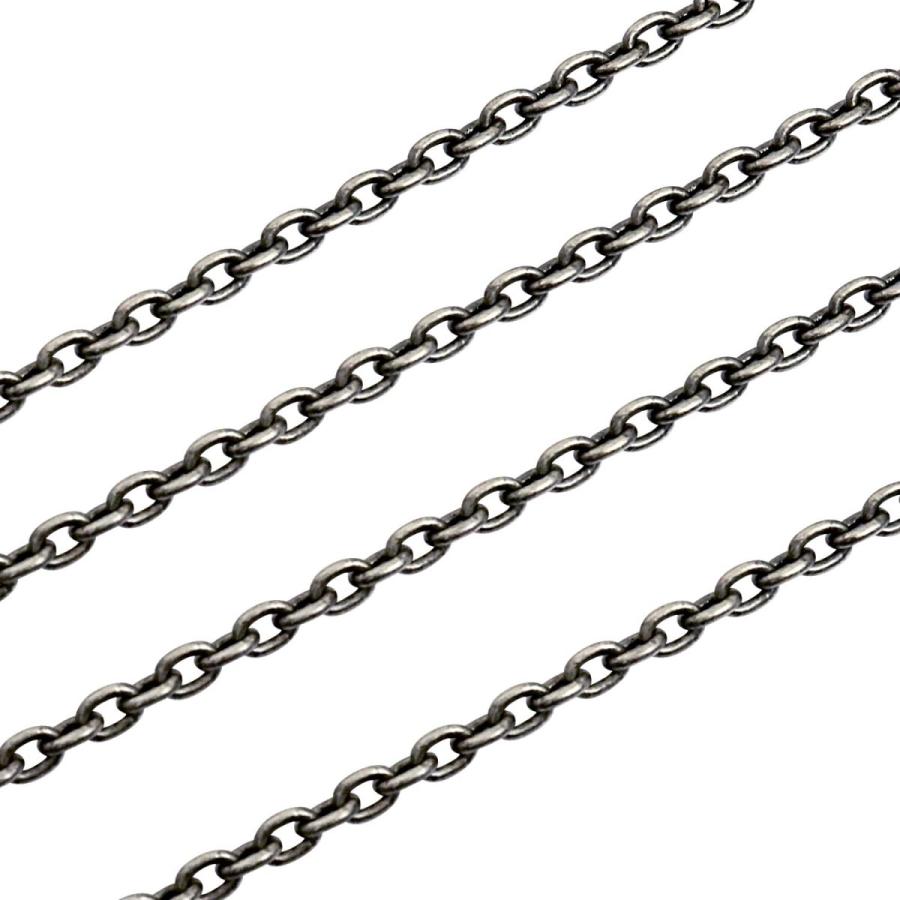 シアーズ Sears あずき 燻し チェーン ネックレス シルバー sv 925 幅 2.8mm 55cm （シルバー） シルバー