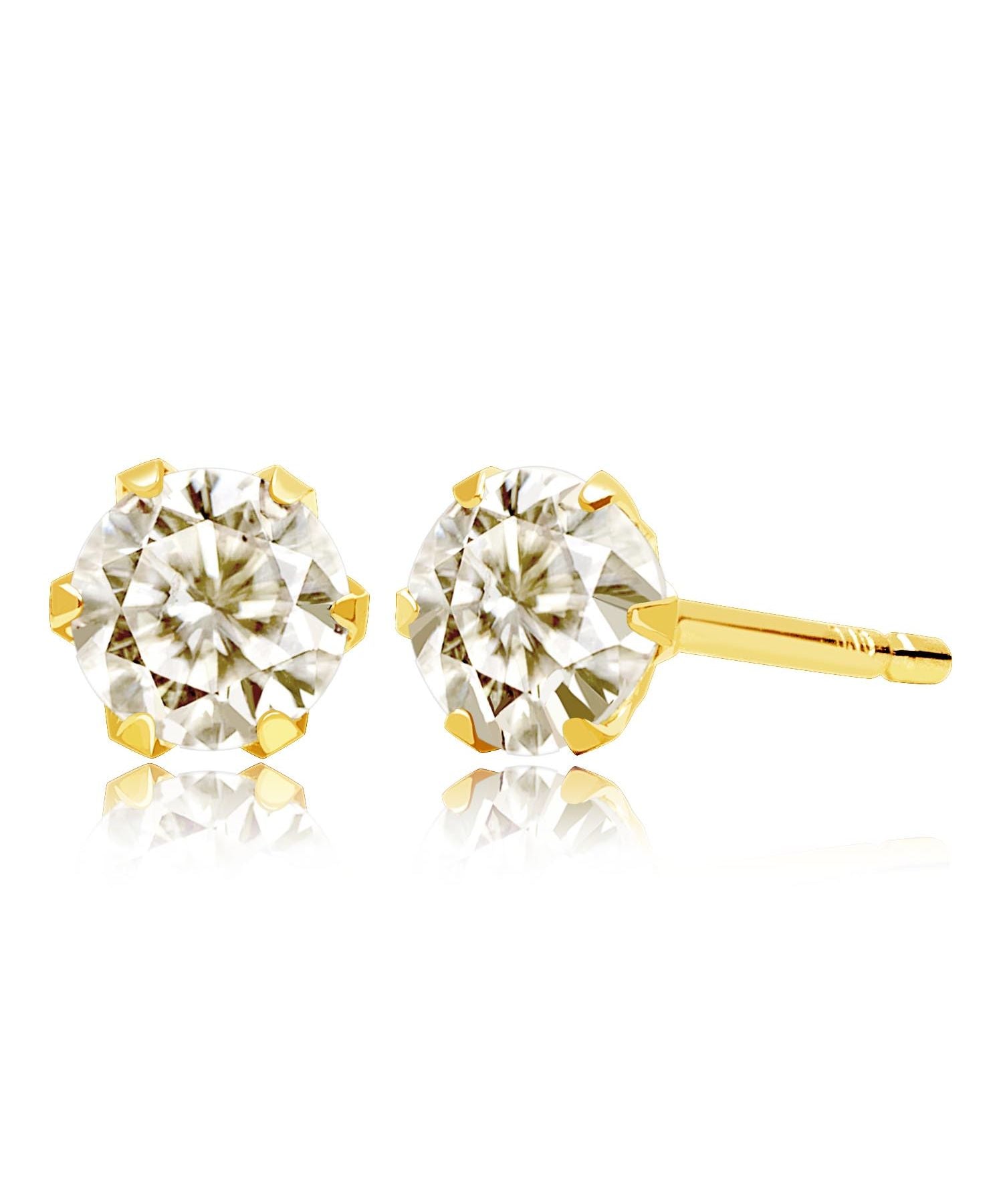 シアーズ Sears シアーズ ピアス レディース 一粒ダイヤモンド 計 0.2ct K10 WG/PG/YG （イエローゴールド） イエローゴールド