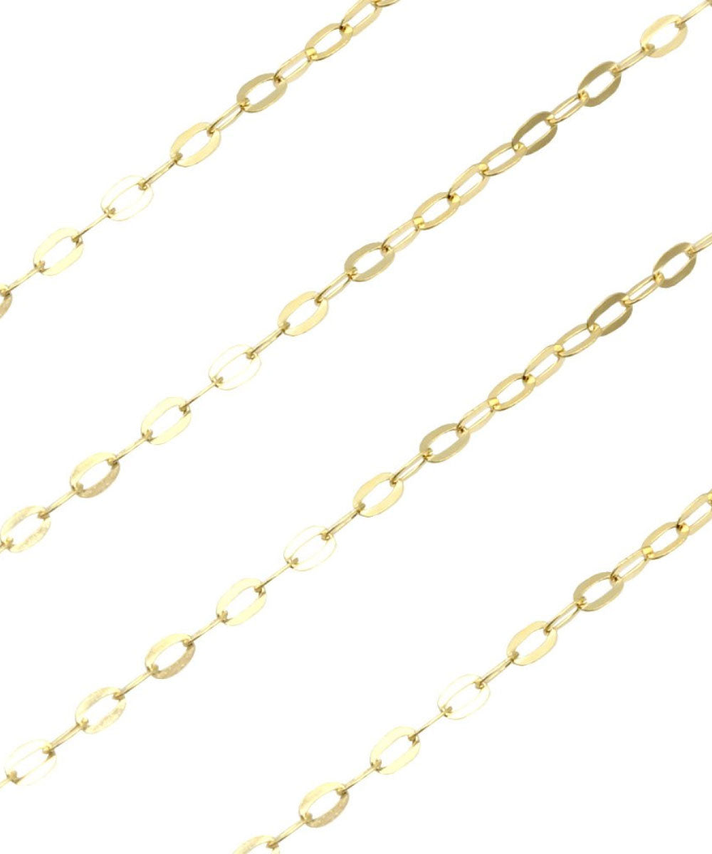 シアーズ Sears シアーズ ネックレス チェーン K18 18金 ゴールドチェーン フラット あずきチェーン （ゴールド） ゴールド