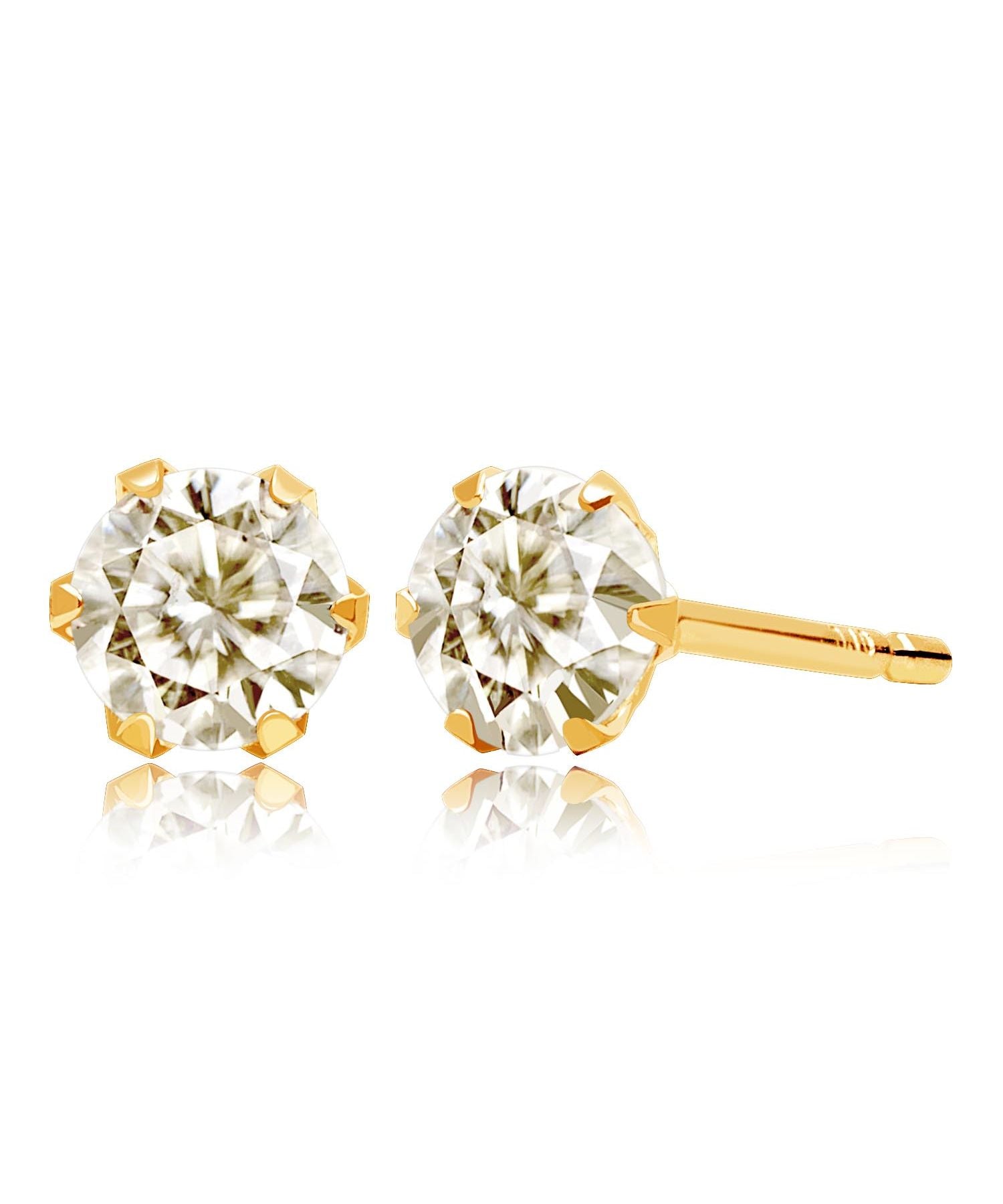 シアーズ Sears シアーズ ピアス レディース 一粒ダイヤモンド 計 0.2ct K10 WG/PG/YG （ピンクゴールド） ピンクゴールド