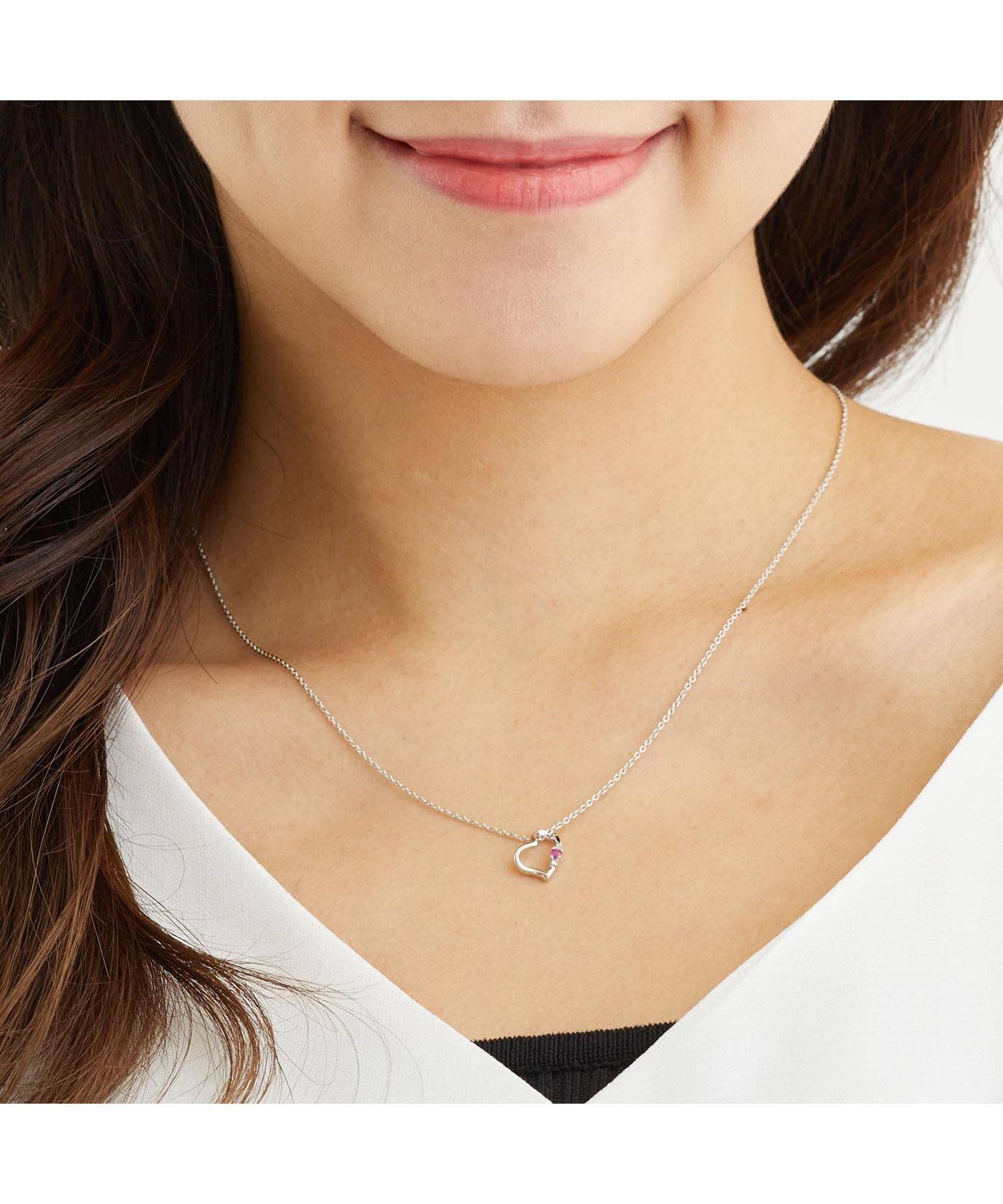 シアーズ Sears シアーズ ネックレス レディース 8月誕生石 ペリドット ネックレス オープン ハート テディベア ぬいぐるみ