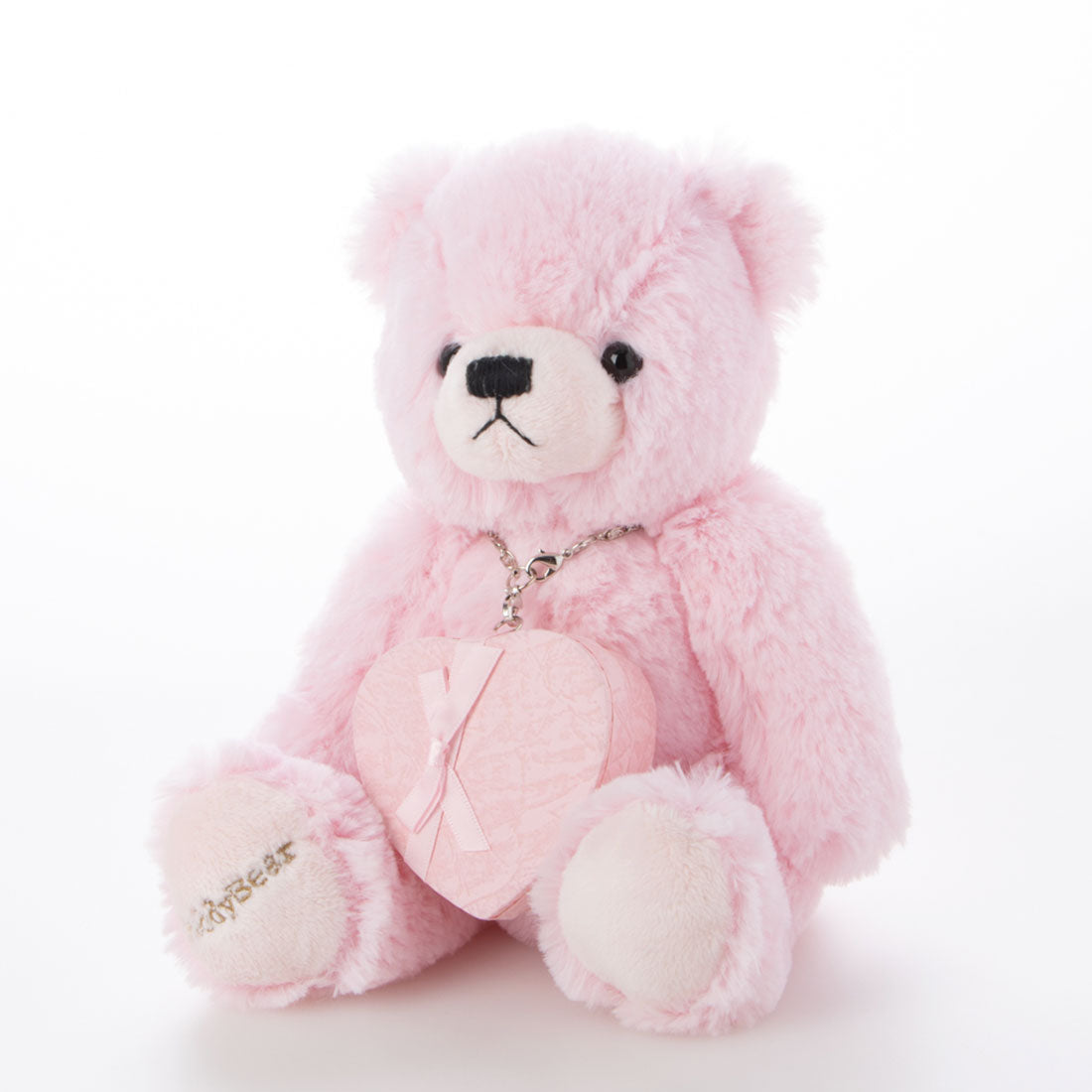 シアーズ Sears 天然ダイヤ ハート ネックレス レディース テディベア ぬいぐるみセット 4月 ダイヤモンド ピンクベア 1491-tdt-01-p4 テディベア：ピンク/4月ダイヤモンド