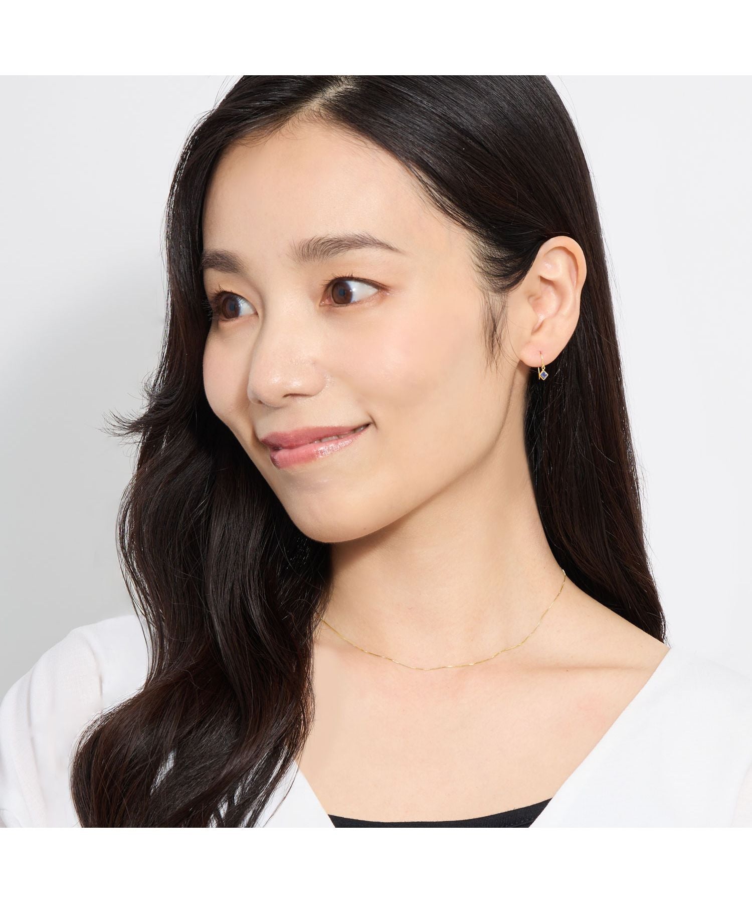 シアーズ Sears ピアス レディース K10  天然石 フックピアス スクエア 10金 ゴールド アイオライト シアーズ(sears) 女性 誕生日プレゼント （イエローゴールド） イエローゴールド