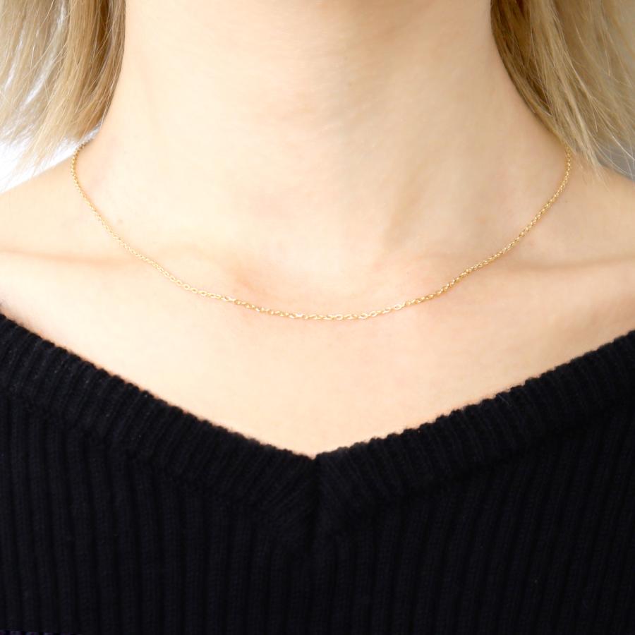 シアーズ Sears 18金 ゴールドチェーン ネックレス あずき 軽量 約1.2mm 0.9g 40cm （イエローゴールド） イエローゴールド