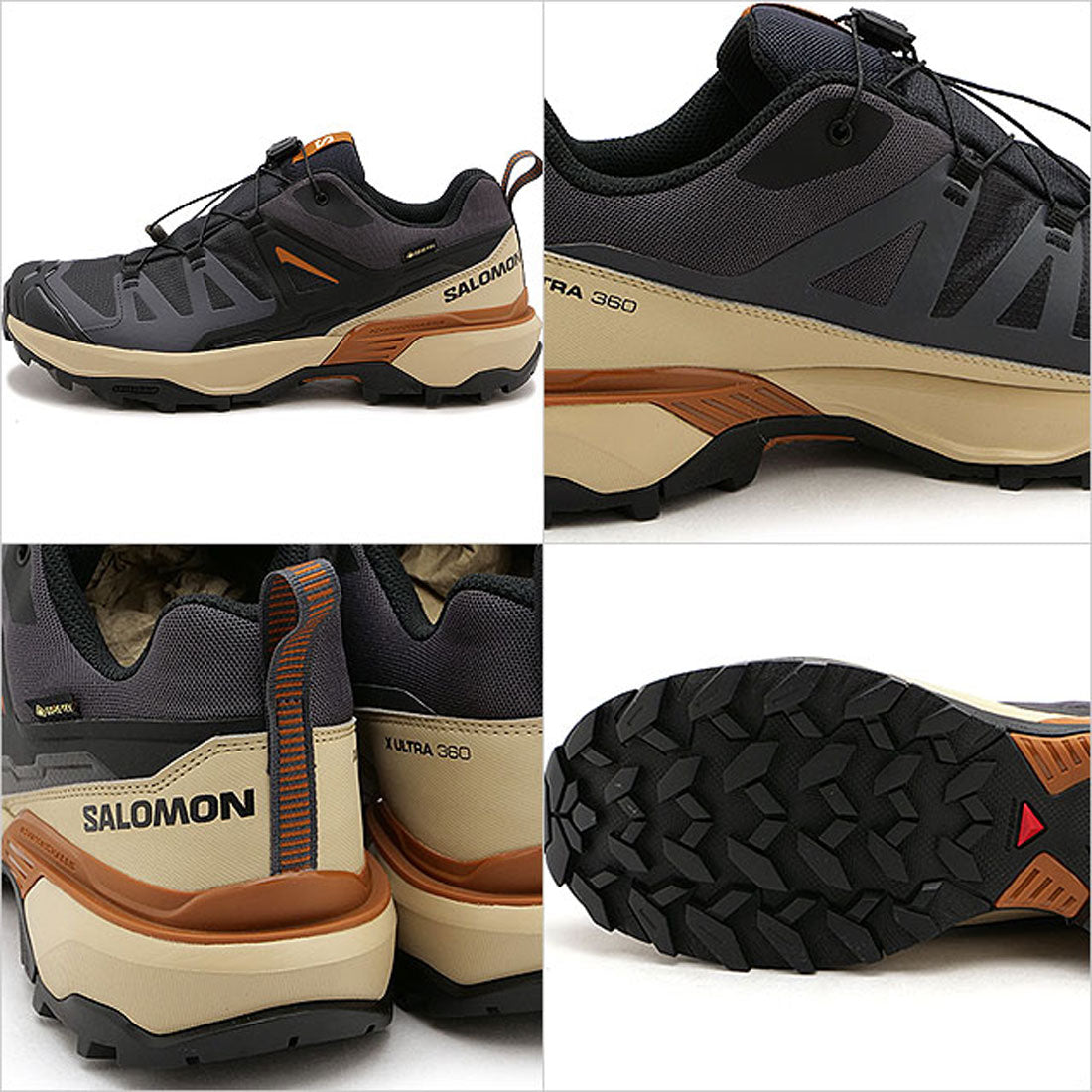 サロモン SALOMON X ULTRA 360 GTX PHANTOM/SAFARI/CARAMEL-CAFE [L47687000]