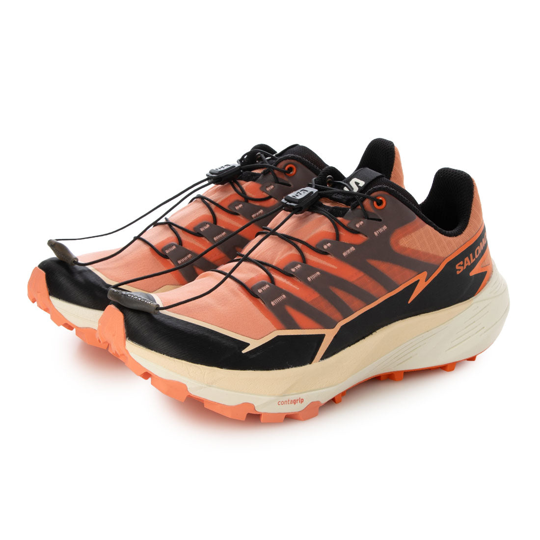 サロモン SALOMON THUNDERCROSS トレイルランニングシューズ （コーラル×ブラック×オレンジ） コーラル×ブラック×オレンジ