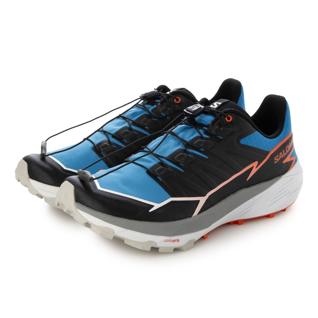 サロモン SALOMON THUNDERCROSS トレイルランニングシューズ （ブルー×ブラック×トマト） ブルー×ブラック×トマト