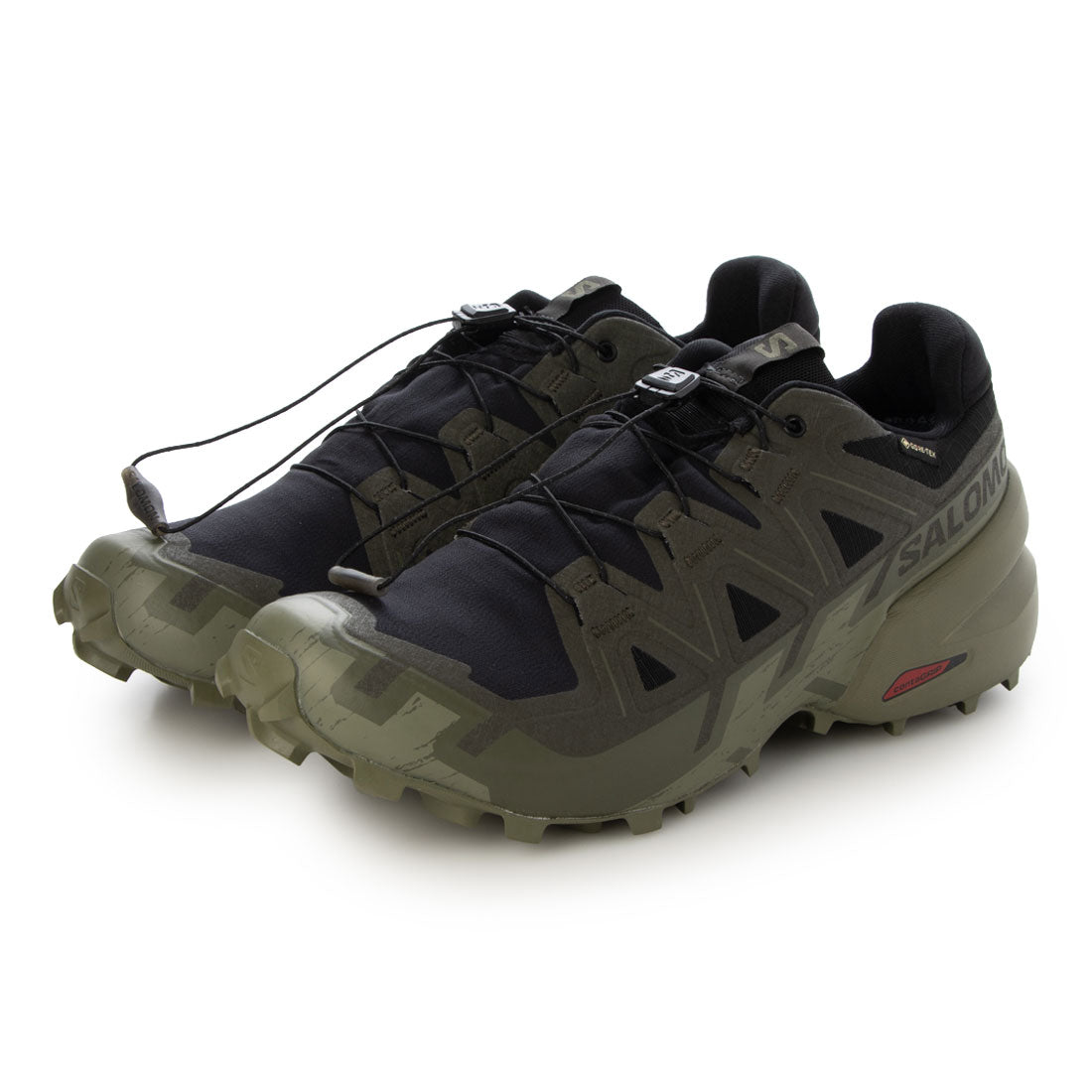 サロモン SALOMON SPEEDCROSS 6 GORE-TEX トレイルランニングシューズ （ブラック×Dライケングリーン） ブラック×Dライケングリーン