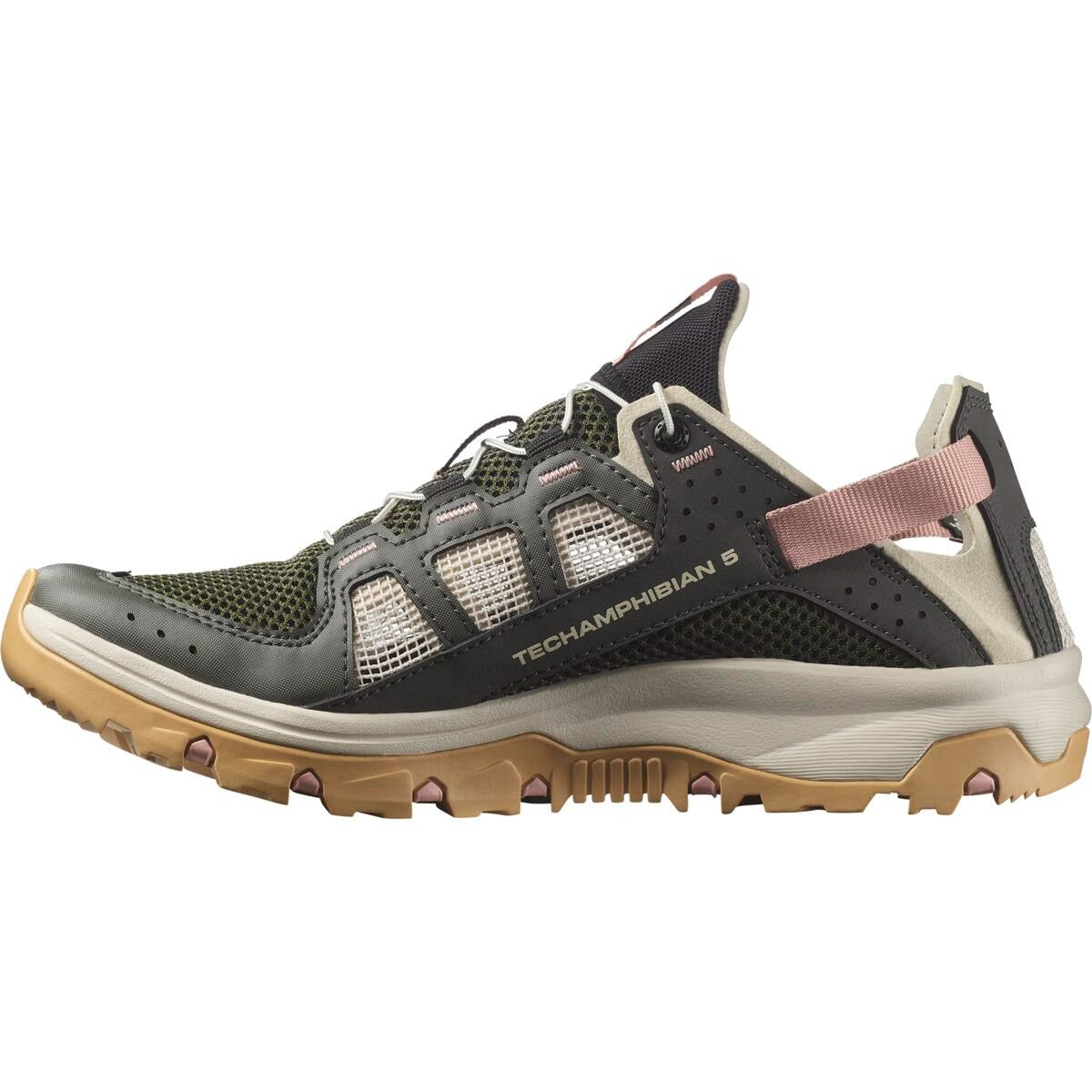 サロモン SALOMON Salomon TECHAMPHIBIAN 5 W（サロモン テック アンフィビアン 5） （Peat/Rainy Day/Hyma Pink） Peat/Rainy Day/Hyma Pink