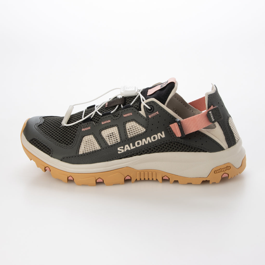 サロモン SALOMON TECHAMPHIBIAN 5 ウォーターシューズ （ピート×レイニーデイ×ピンク） ピート×レイニーデイ×ピンク